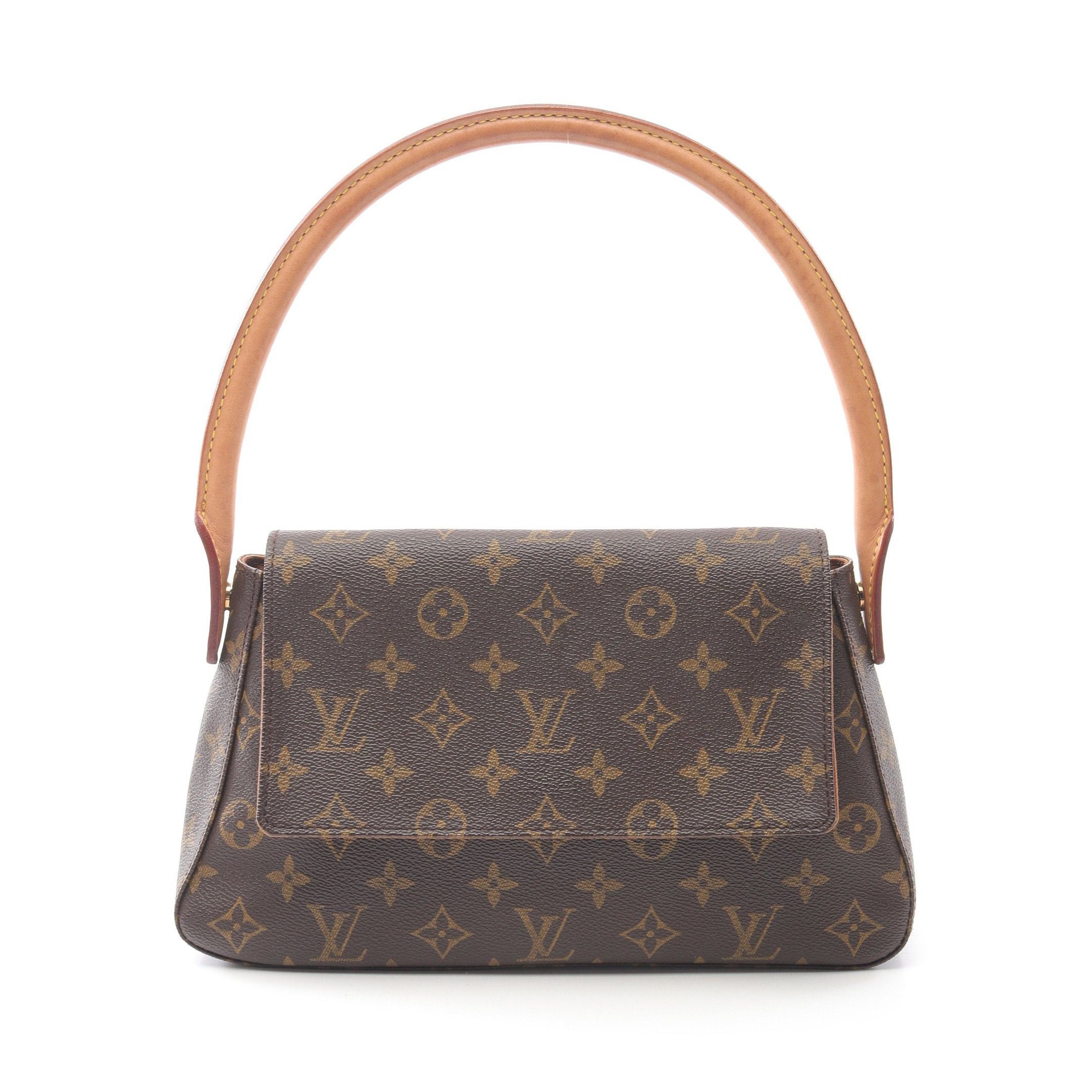 Louis Vuitton Louis Vuitton Mini Looping Monogram Handbag Leather Brown Size ONE SIZE - 1 Thumbnail