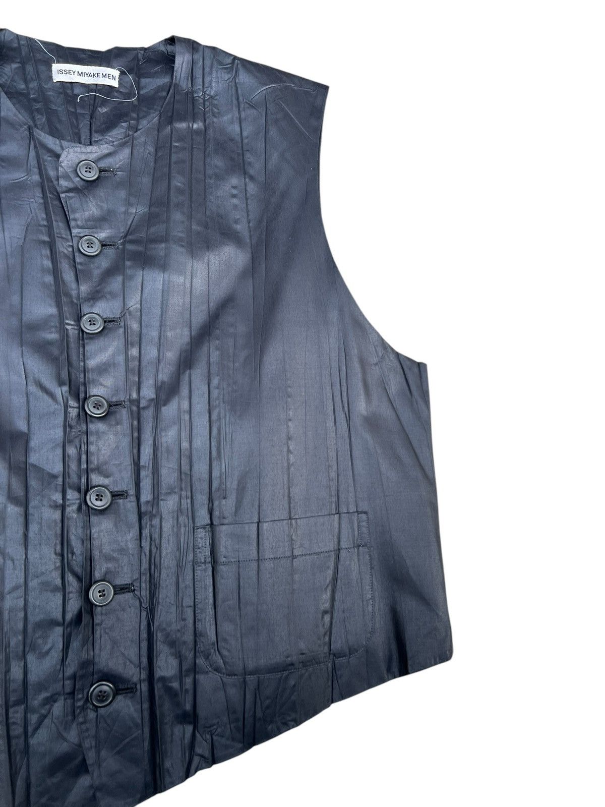 Issey Miyake Vintage Issey Miyake Men Pleated Vest Black Size US M / EU 48-50 / 2 - 6 Thumbnail