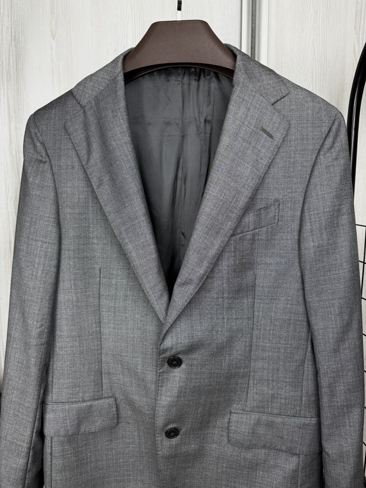Boggi Boggi Milano Grey 110s Wool 2 pieces made in italy suit Size 40R - 4 Thumbnail