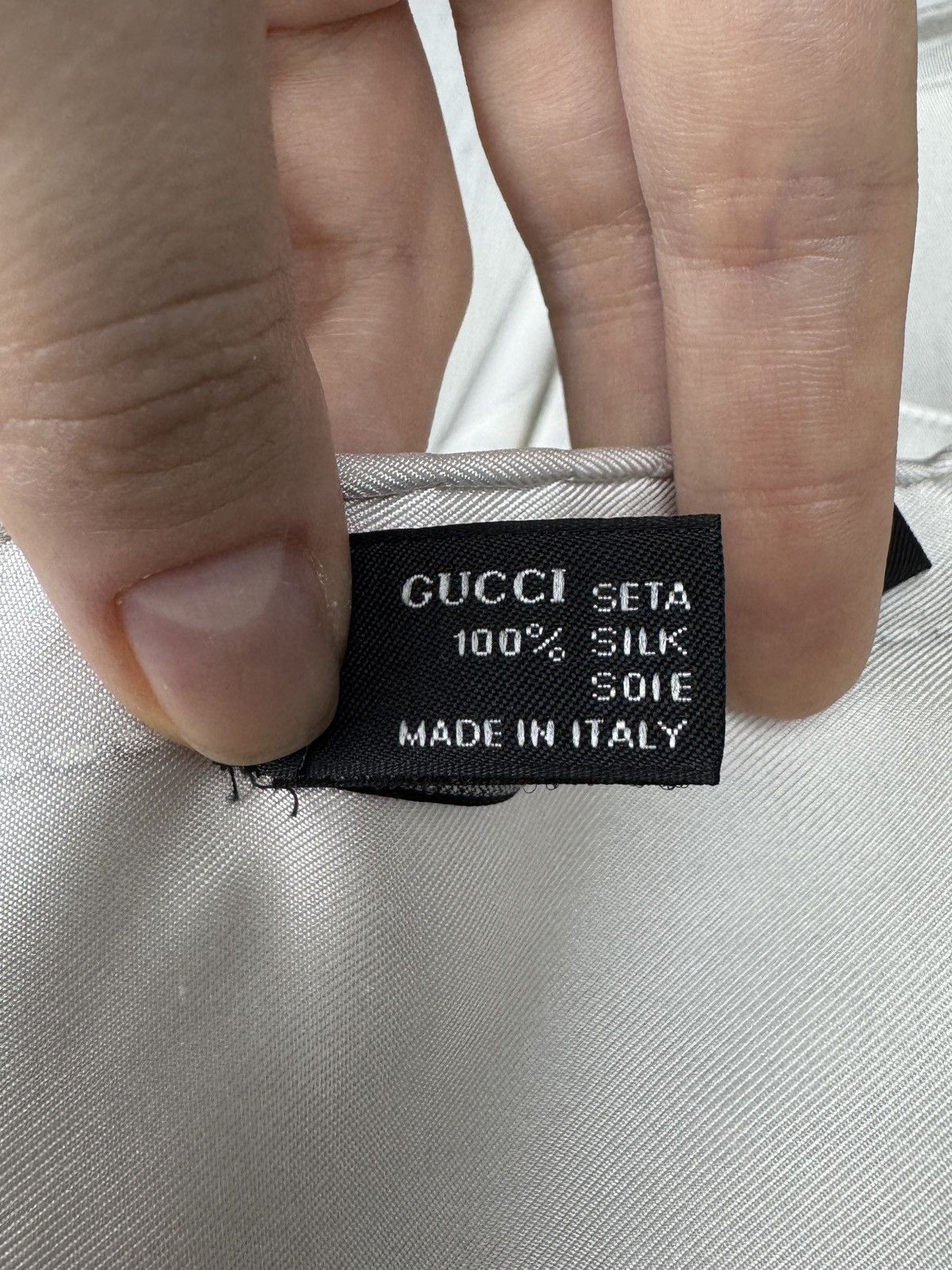 Gucci Gucci Monogram Chain big silk neck scarf Size ONE SIZE - 5 Thumbnail