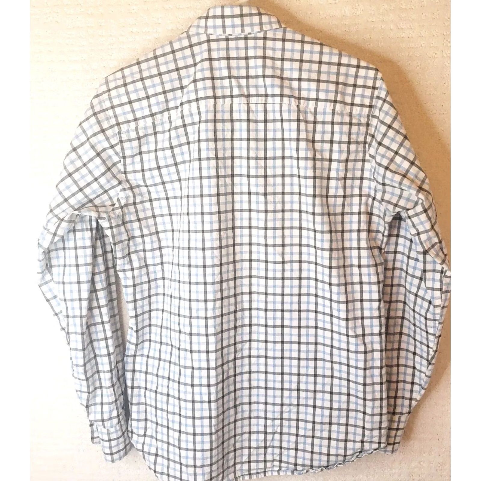Logo 7 FISH HIPPIE Shirt S Blue Wht Plaid Long Sleeve Button Tailored Fit Fish Logo Mens Size US S / EU 44-46 / 1 - 6 Thumbnail
