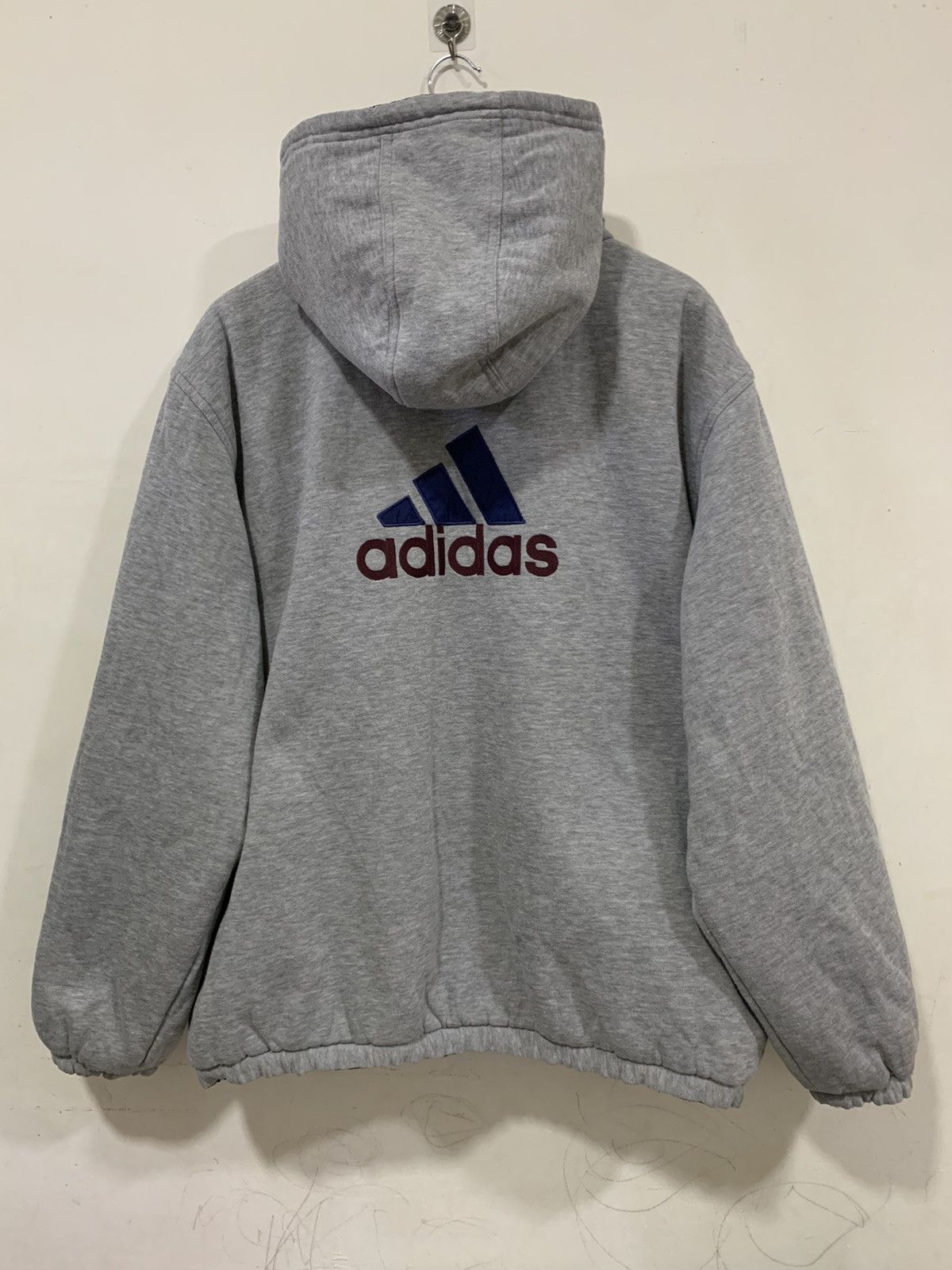 Adidas Vintage Adidas Reversible Hooded Jacket Size US L / EU 52-54 / 3 - 6 Thumbnail
