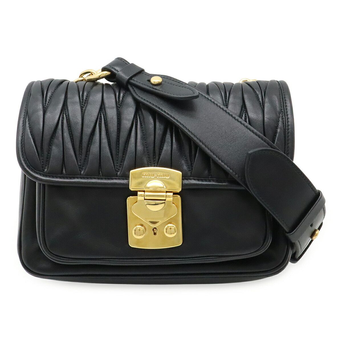 Miu Miu Miu Miu Miu Miu Matelassé Leather Shoulder Bag Leather Shoulder Bag 5BD161 Size ONE SIZE - 1 Thumbnail