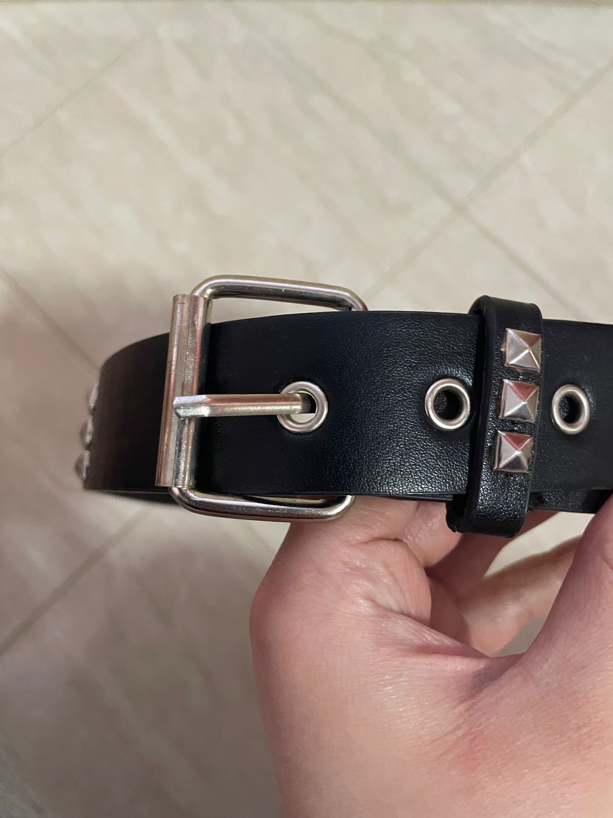 Japanese Brand Pyramid Studded Punk Vintage Belt Y2K Size ONE SIZE - 5 Thumbnail