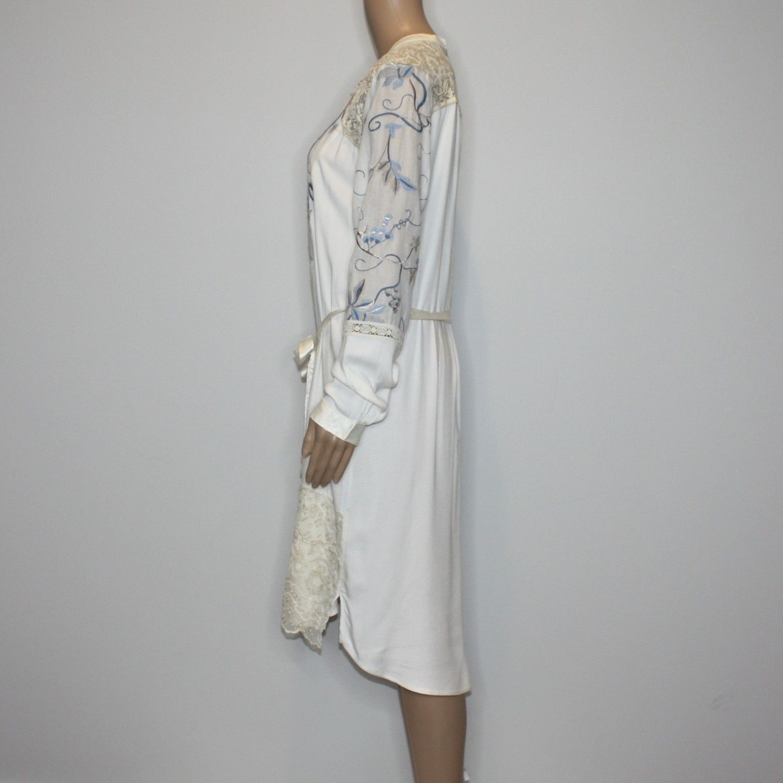 Anthropologie Tiny Amarante Embroidered Shirtdress Dress size M NWT $148 Size M / US 6-8 / IT 42-44 - 7 Thumbnail