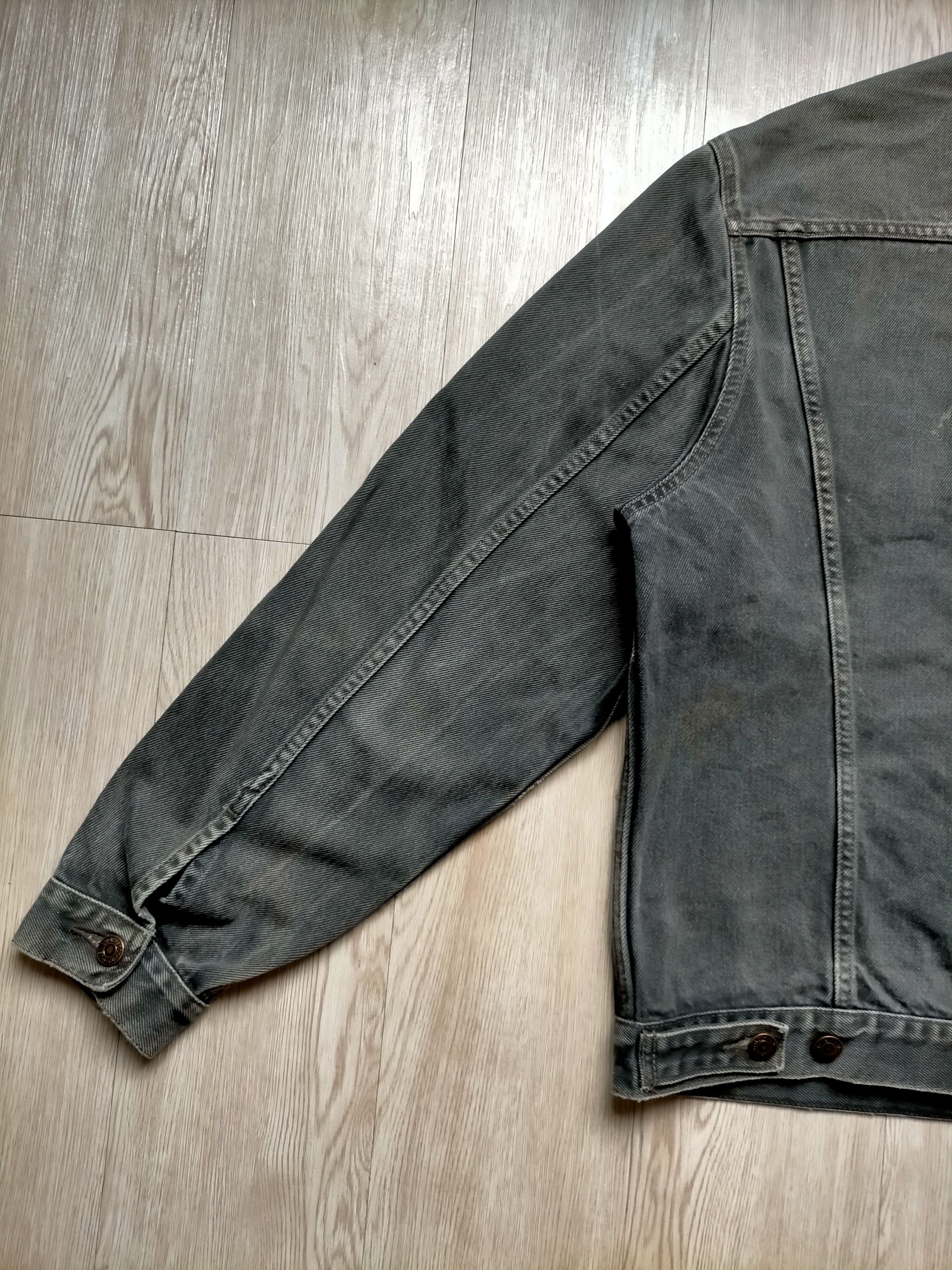 Levi's Vintage 90s Levis 503 Super Black Trucker Jacket Jeans Size US L / EU 52-54 / 3 - 15 Thumbnail