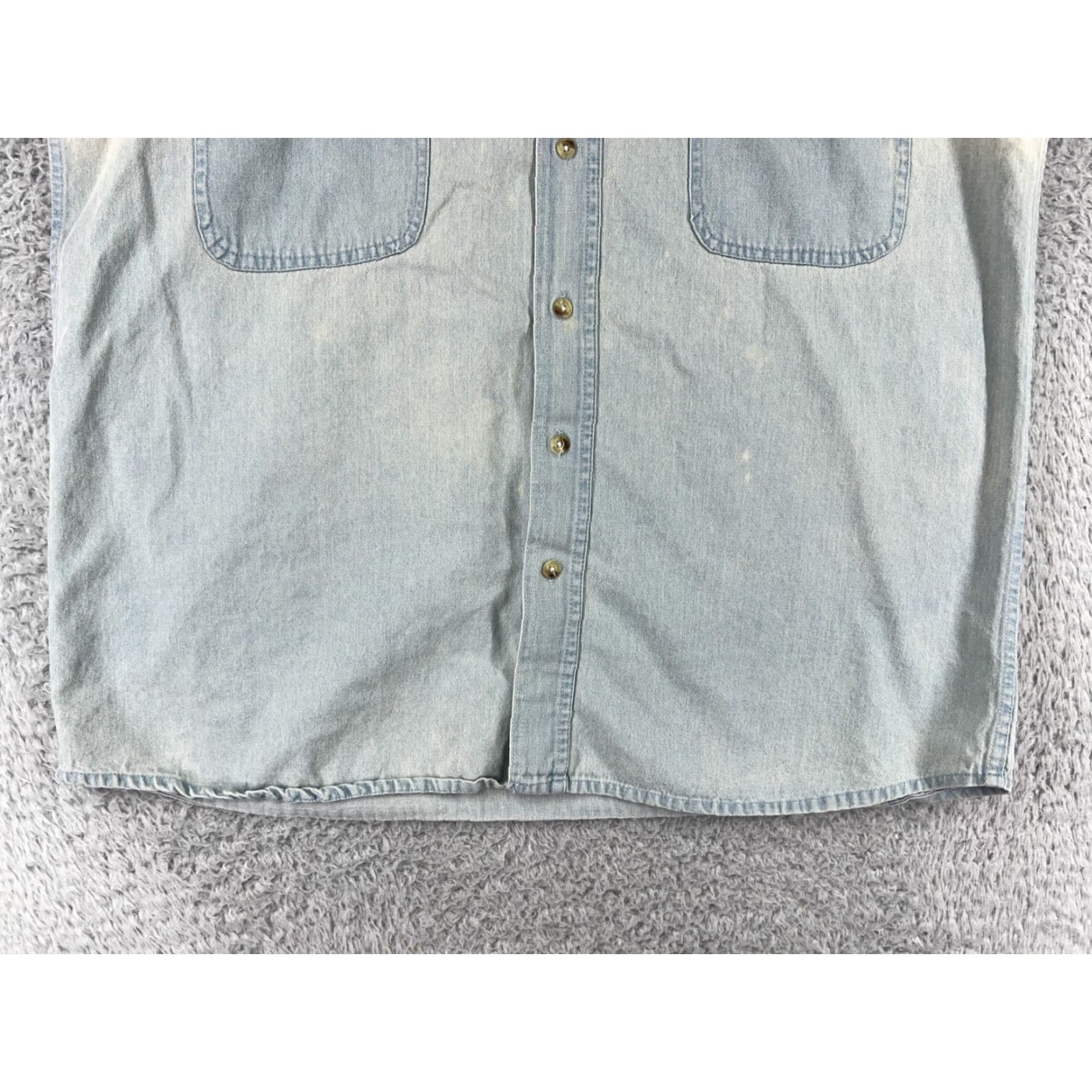 Denime VINTAGE Sports Gallery Vest Men XL Blue Denim Laughlin River Run 2012 Size US XL / EU 56 / 4 - 5 Thumbnail