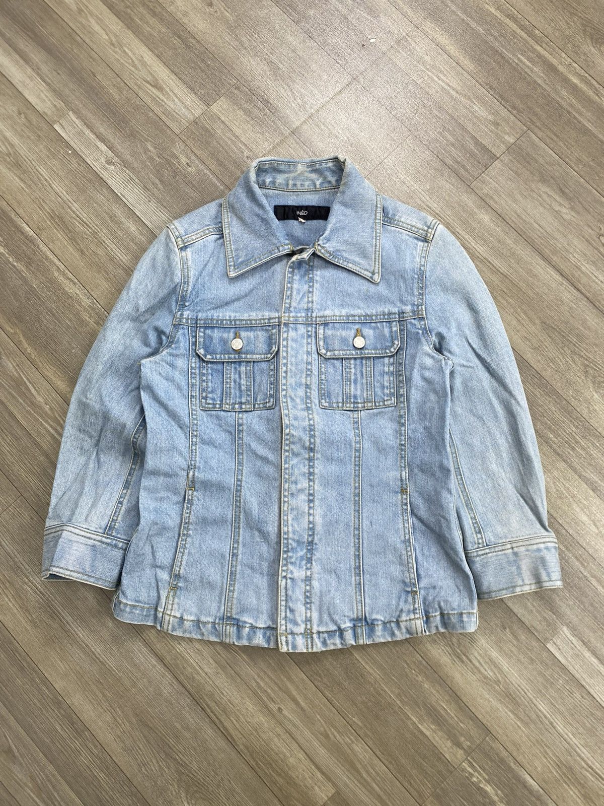 Japanese Brand Vintage Ined Homme Yohji Yamamoto Denim Jacket Size XS / US 0-2 / IT 36-38 - 1 Thumbnail
