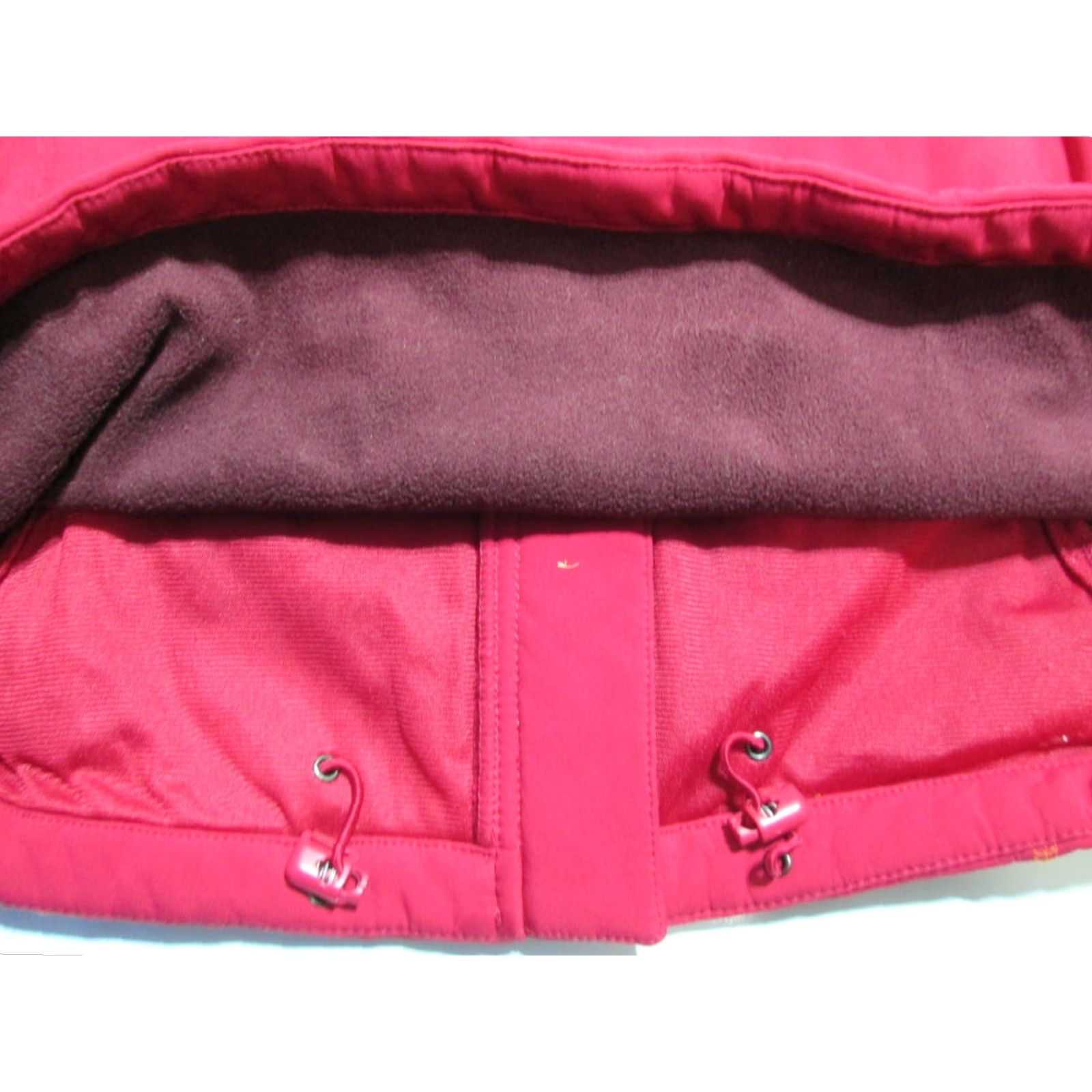 Weatherproof 32 Weatherproof Womens Windbreaker Jacket S Red Hooded Zip Pockets Solid Polyester Outerwear Size S / US 4 / IT 40 - 5 Thumbnail