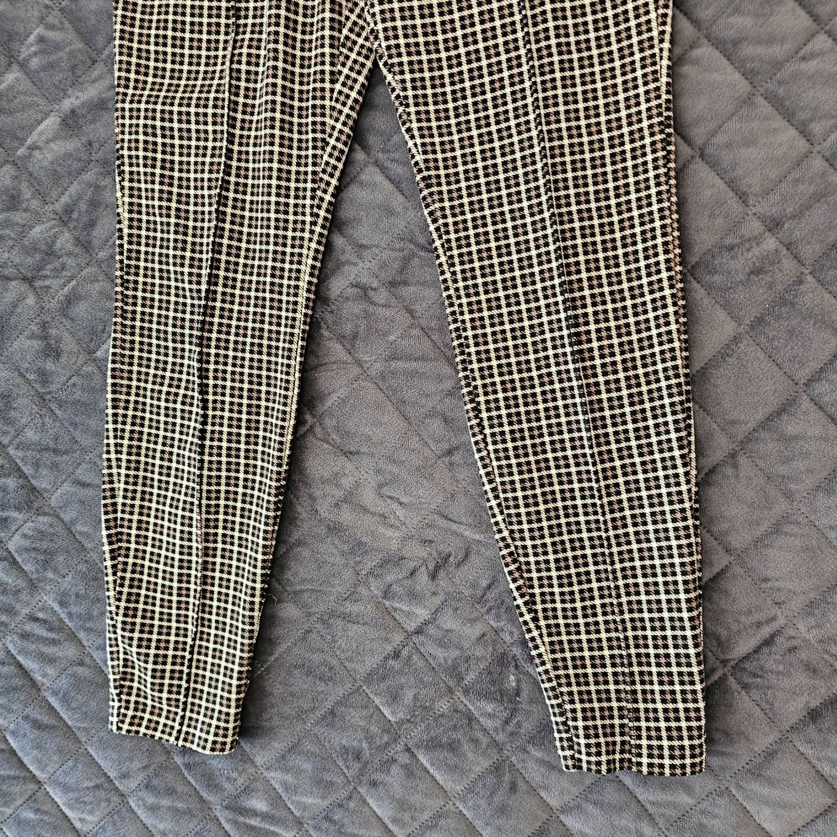 Old Navy OLD NAVY Houndstooth Women's S Pants Skinny Ankle Ponte Brown Size 28" / US 6 / IT 42 - 2 Thumbnail