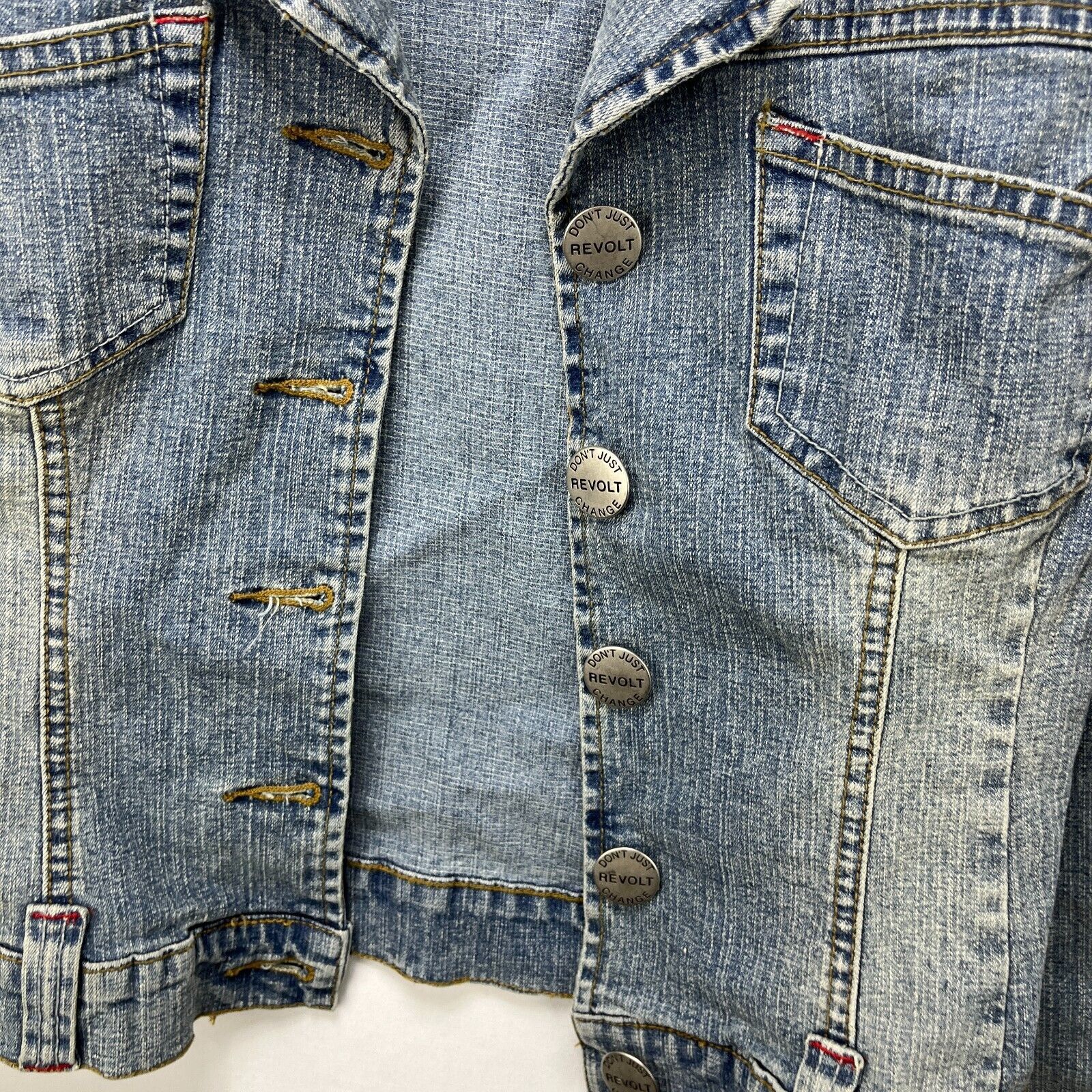 Vintage Vintage Y2K Revolt Jeans Womens Denim Medium Cropped Style Size M / US 6-8 / IT 42-44 - 6 Thumbnail