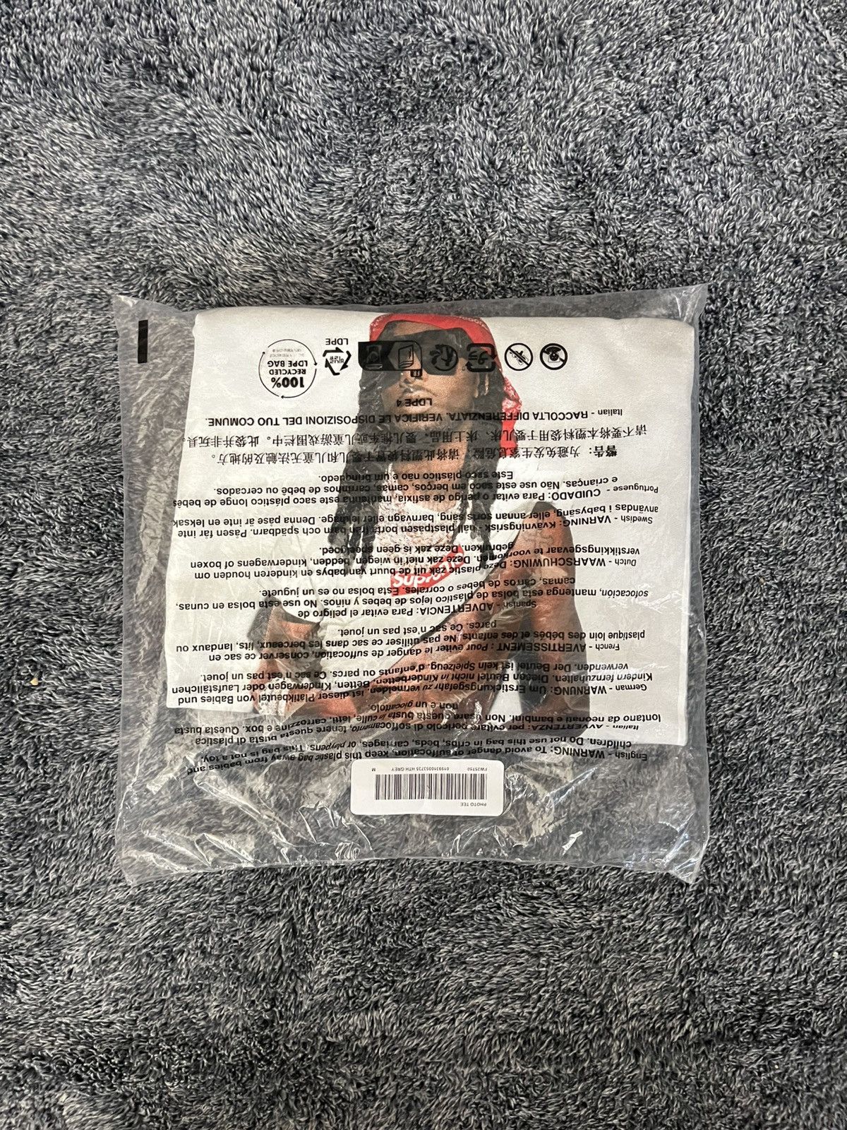 Supreme Playboi Carti Supreme Photo Tee 2025 | Medium | Gray Size US M / EU 48-50 / 2 - 2 Thumbnail