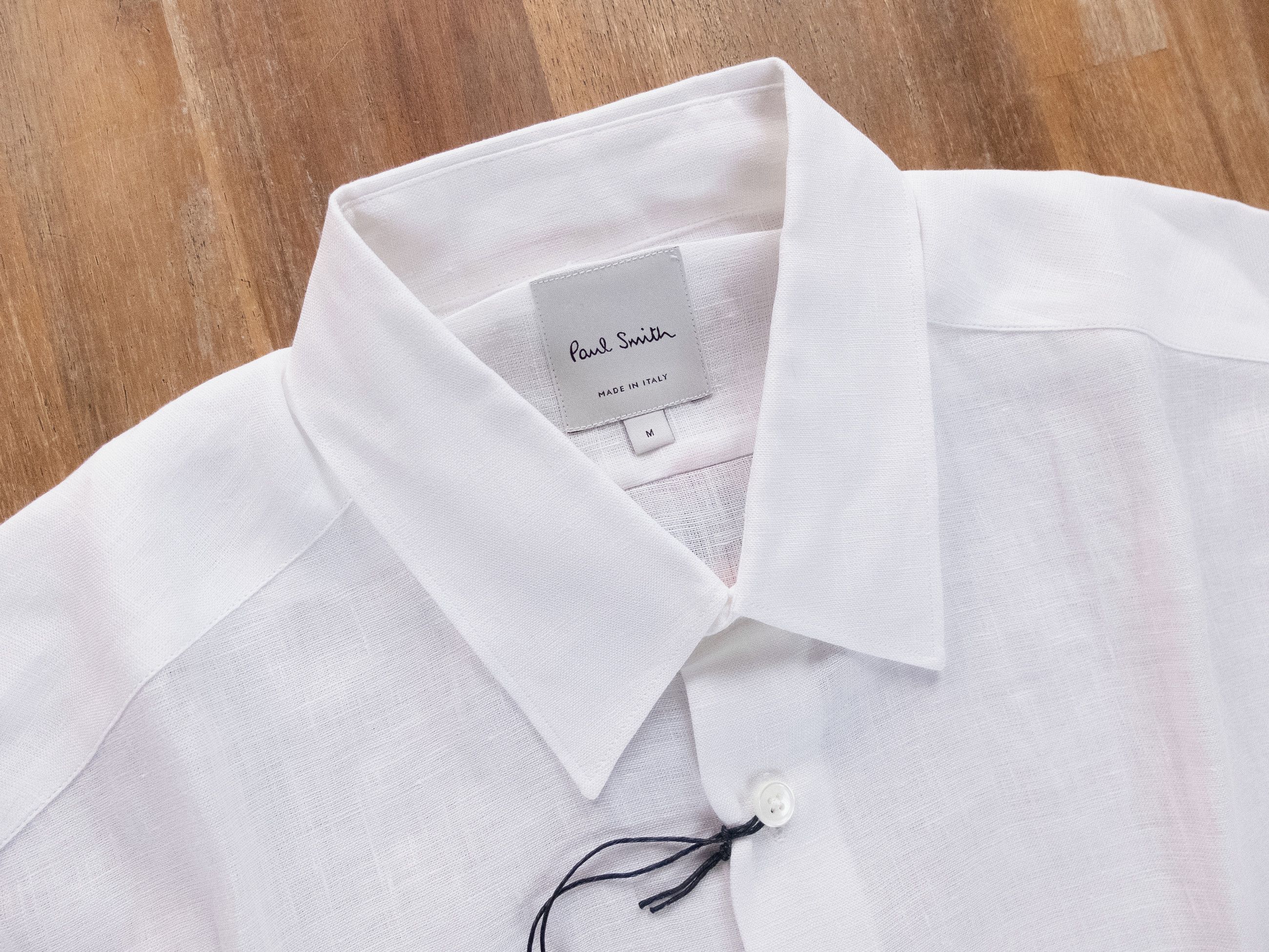 Paul Smith PAUL SMITH white linen shirt w Artist stripe detail Medium Size US M / EU 48-50 / 2 - 4 Thumbnail