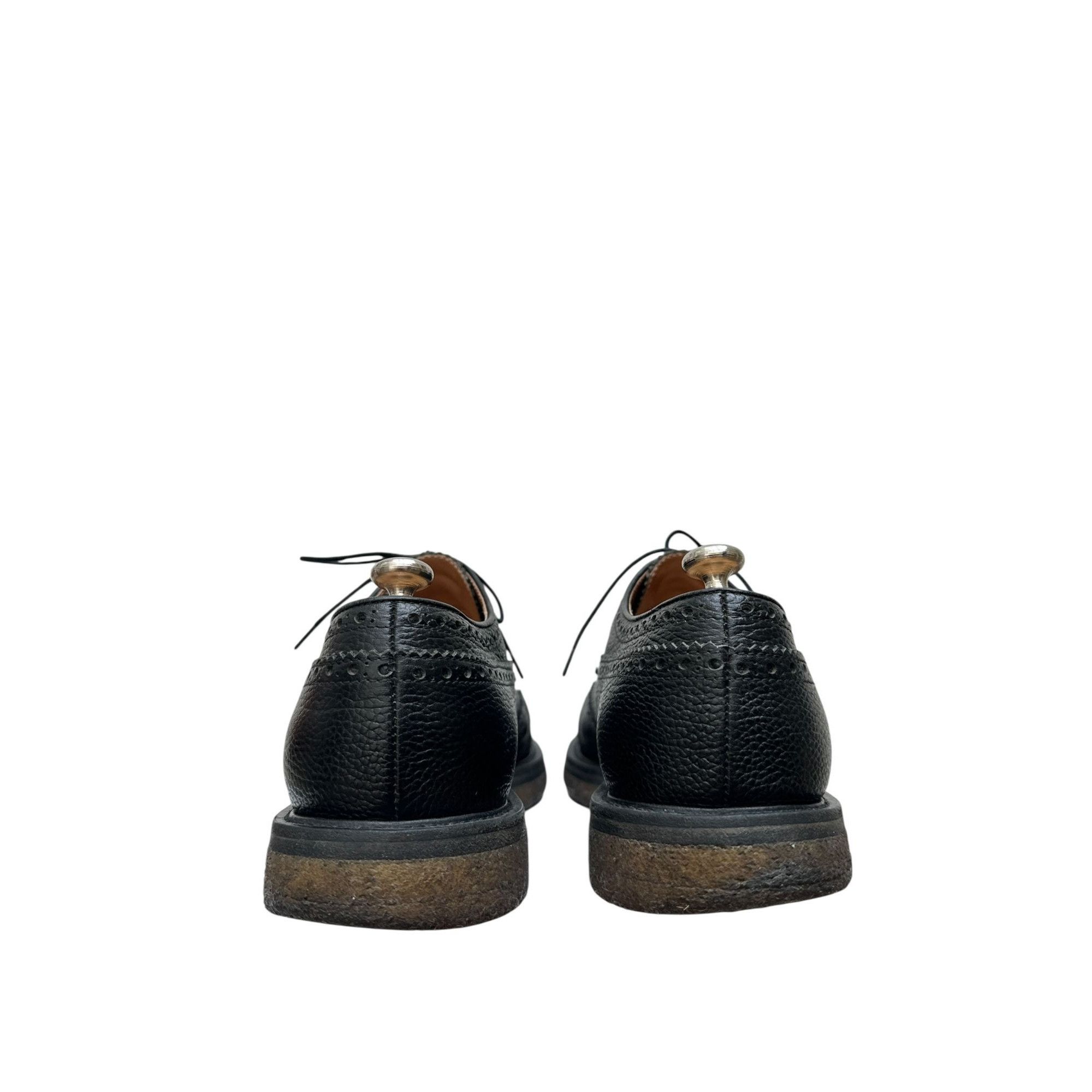 Dries Van Noten Black Pebble Leather Derby Shoes Size US 10.5 / EU 43-44 - 5 Thumbnail