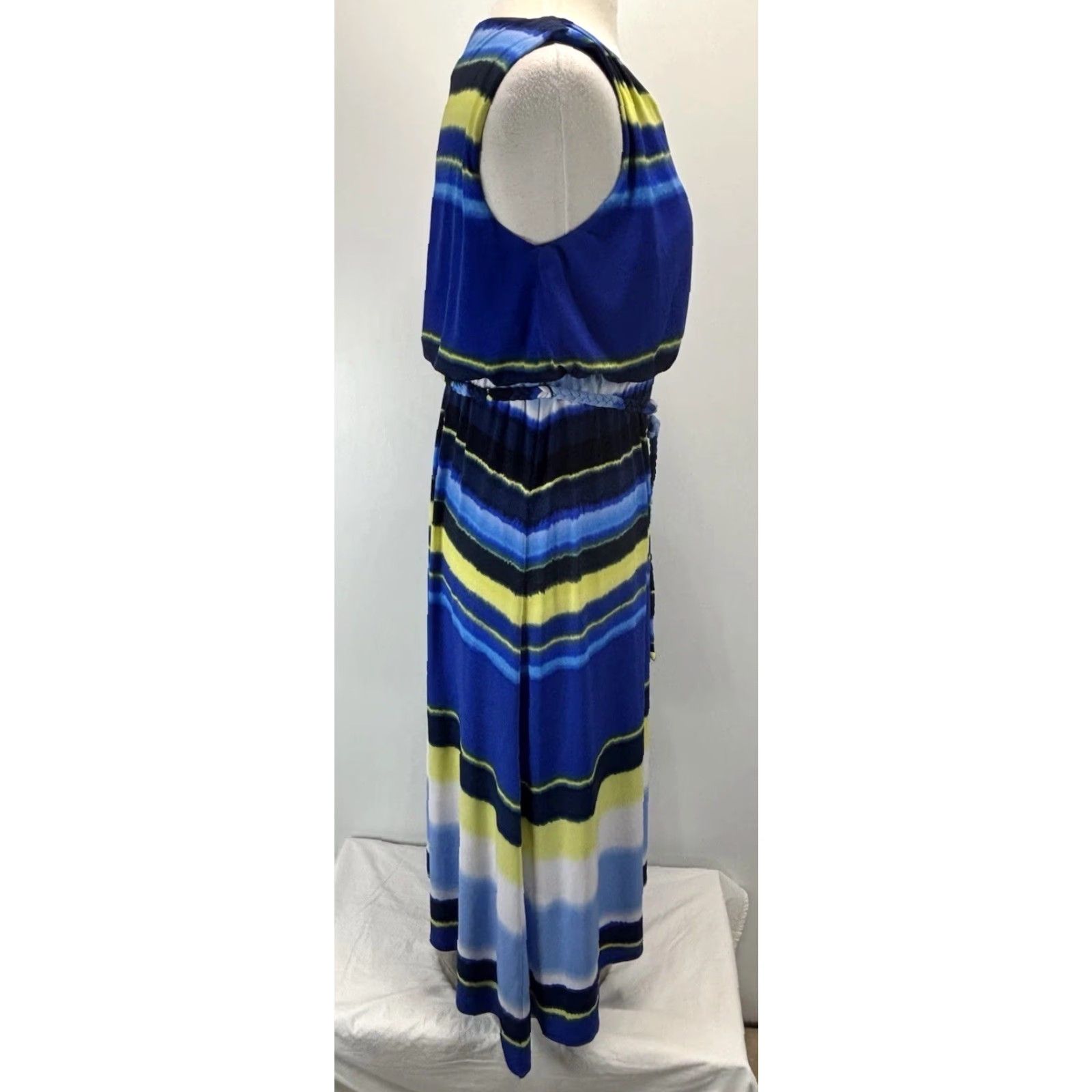 Vintage VINTAGE Chico's Women's Maxi Dress Sleeveless Belted Blue Casual Summer Spring Fall M Size M / US 6-8 / IT 42-44 - 4 Thumbnail