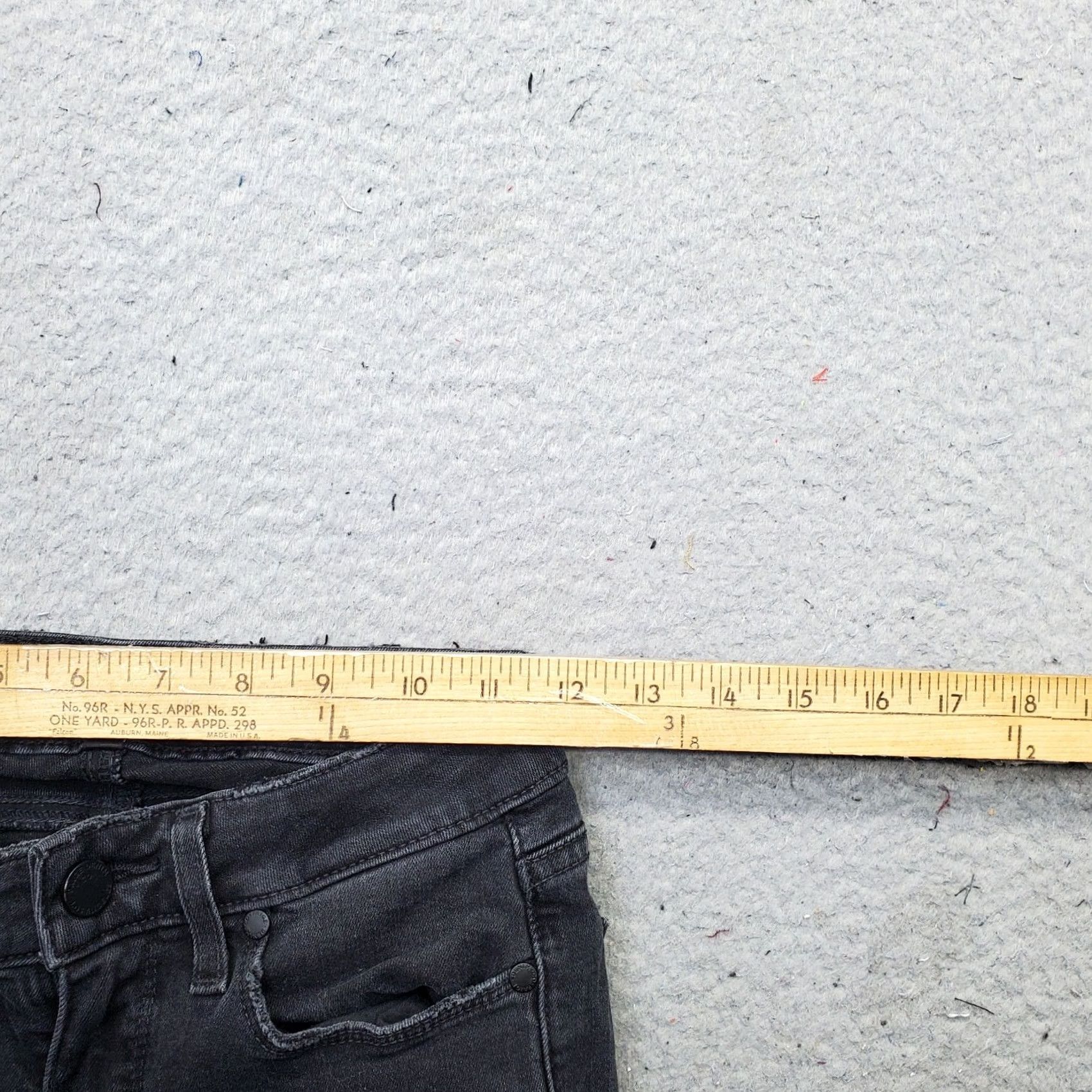Paige Paige Verdugo Ankle Jeans Womens 24 Black Stretch Distressed Streetwear Raw Hem Jeans Size 42" / US 20 - 6 Thumbnail