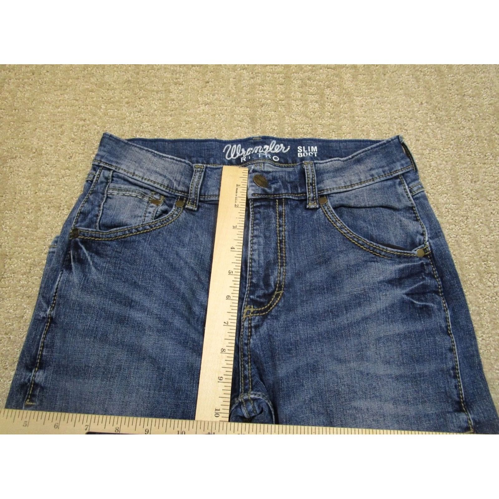 Wrangler Wrangler Retro Jeans Men 30x30 Slim Bootcut Blue Denim Size US 30 / EU 46 - 6 Thumbnail