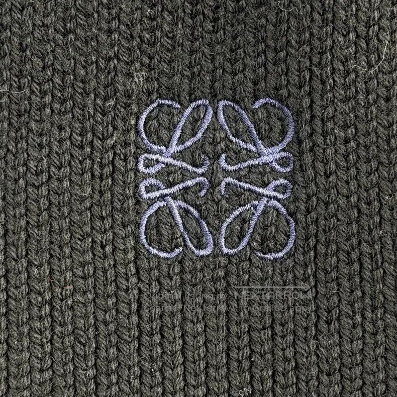 Loewe Loewe Black embroidered logo wool sweater Size L / US 10 / IT 46 - 7 Thumbnail