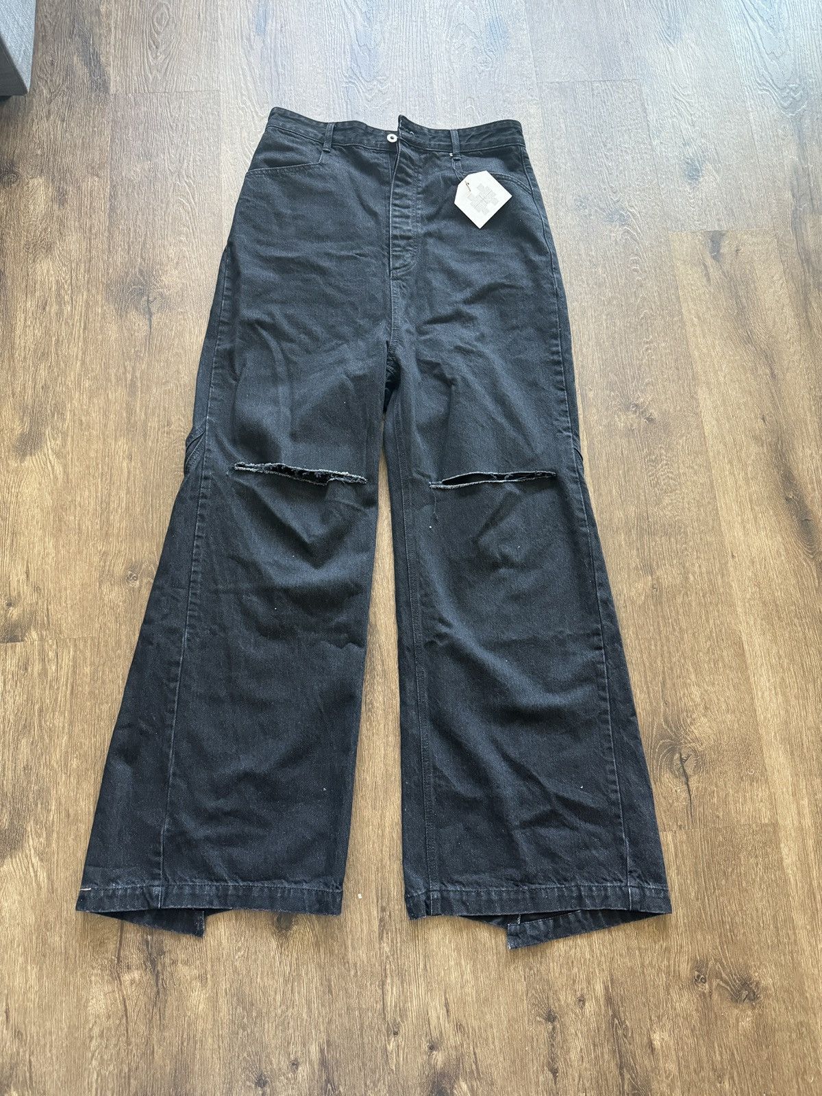 FFFPOSTALSERVICE BRAND NEW FFFPOSTALSERVICE Wide Damaged Denim Pants Size US 32 / EU 48 - 1 Thumbnail