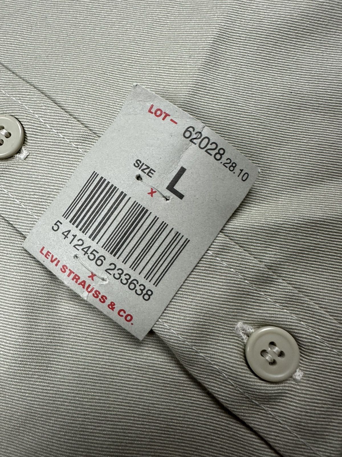 Levi's Vintage Levi’s STA-PREST Khaki Work Shirt Deadstock Size L / US 10 / IT 46 - 8 Thumbnail