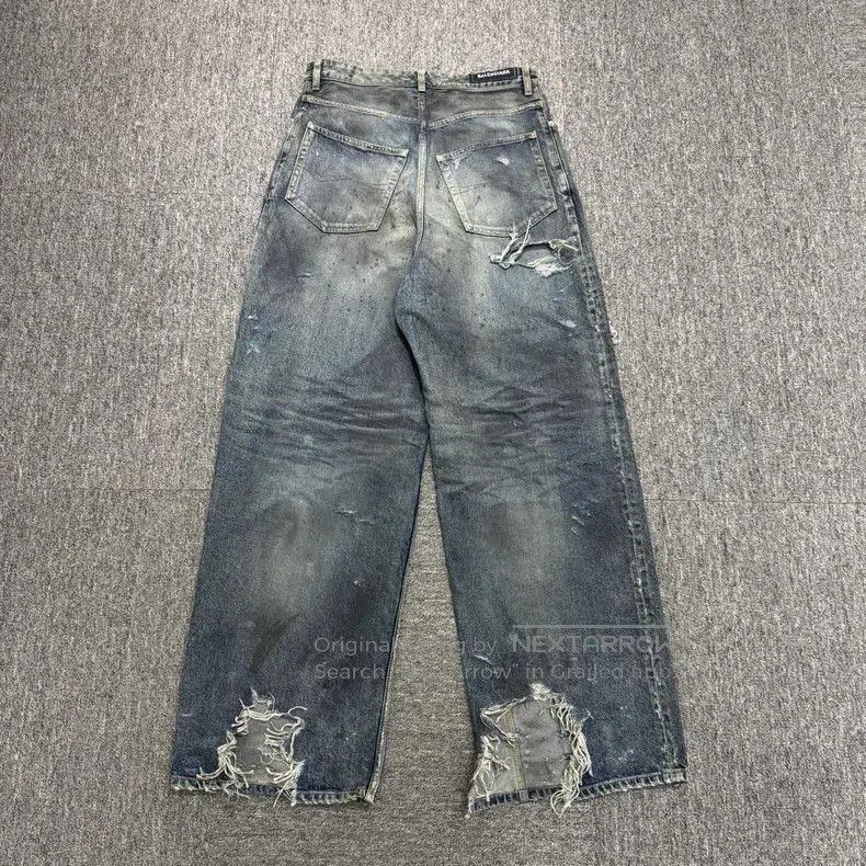 Balenciaga Balenciaga Distressed Dirty Denim Jeans. Size US 26 / EU 42 - 5 Thumbnail