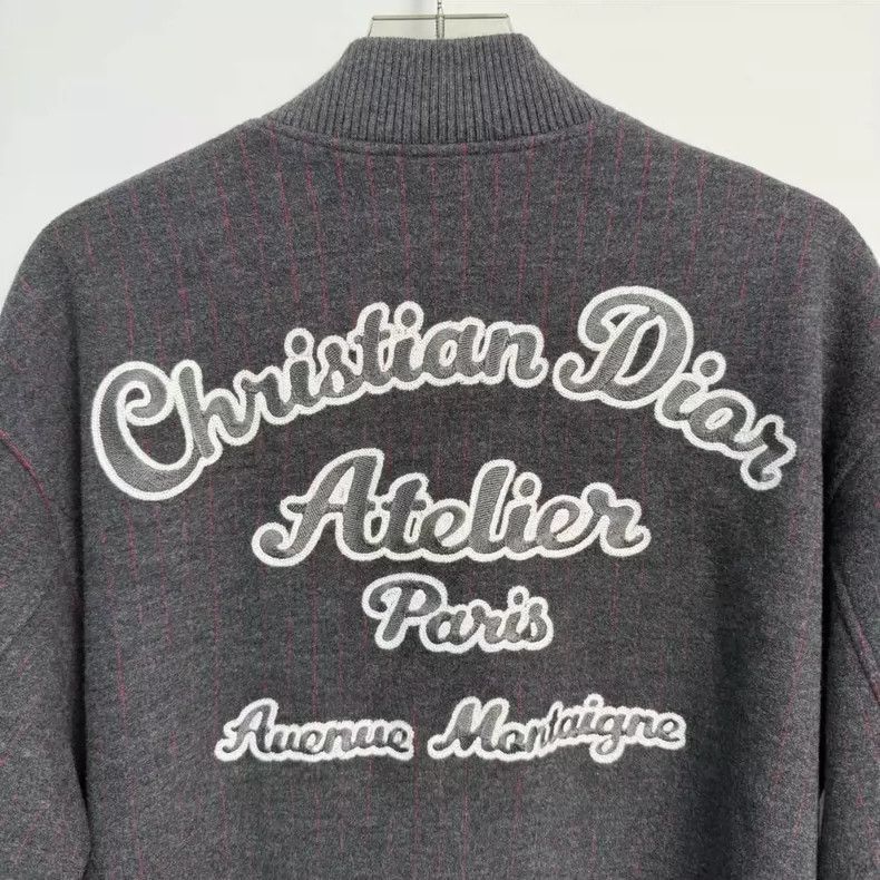 Dior Dior Homme Gray Striped Baseball Jacket-2505 Size US M / EU 48-50 / 2 - 4 Thumbnail