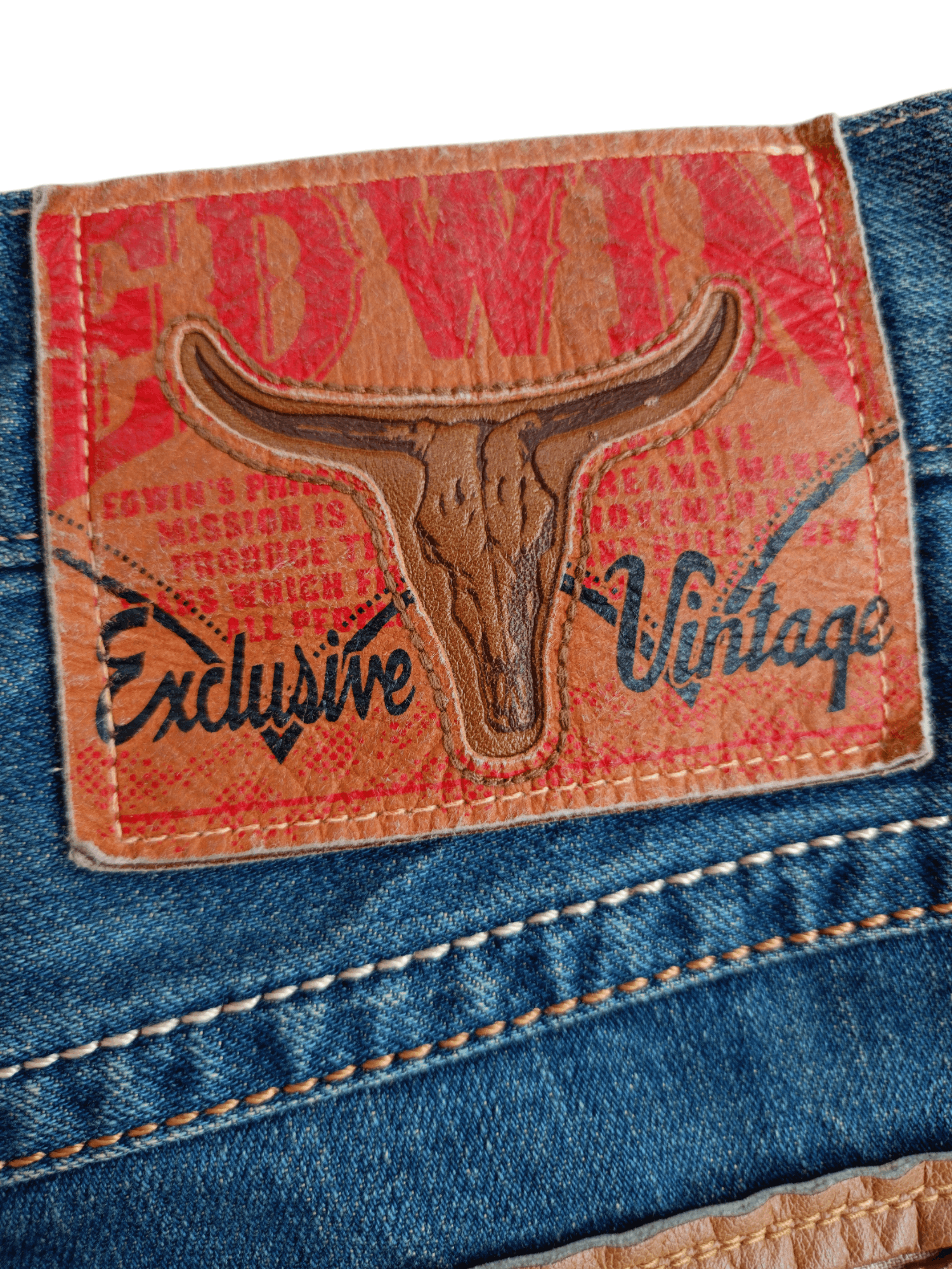 Edwin × Vintage Edwin Exclusive Vintage Denim Regular Distressed Jeans Size US 32 / EU 48 - 17 Thumbnail