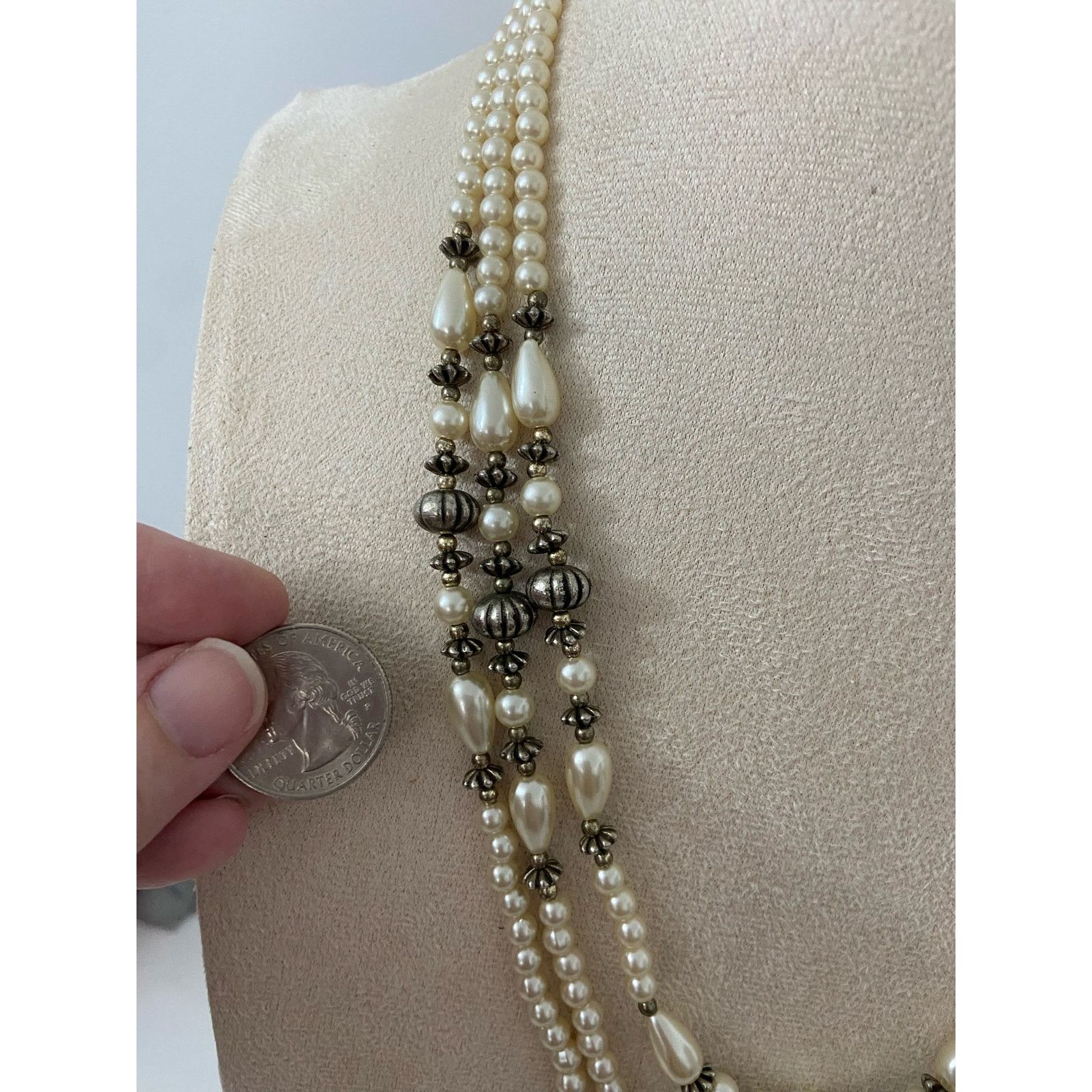 Other Gold and clear bead long y necklace Size ONE SIZE - 5 Thumbnail
