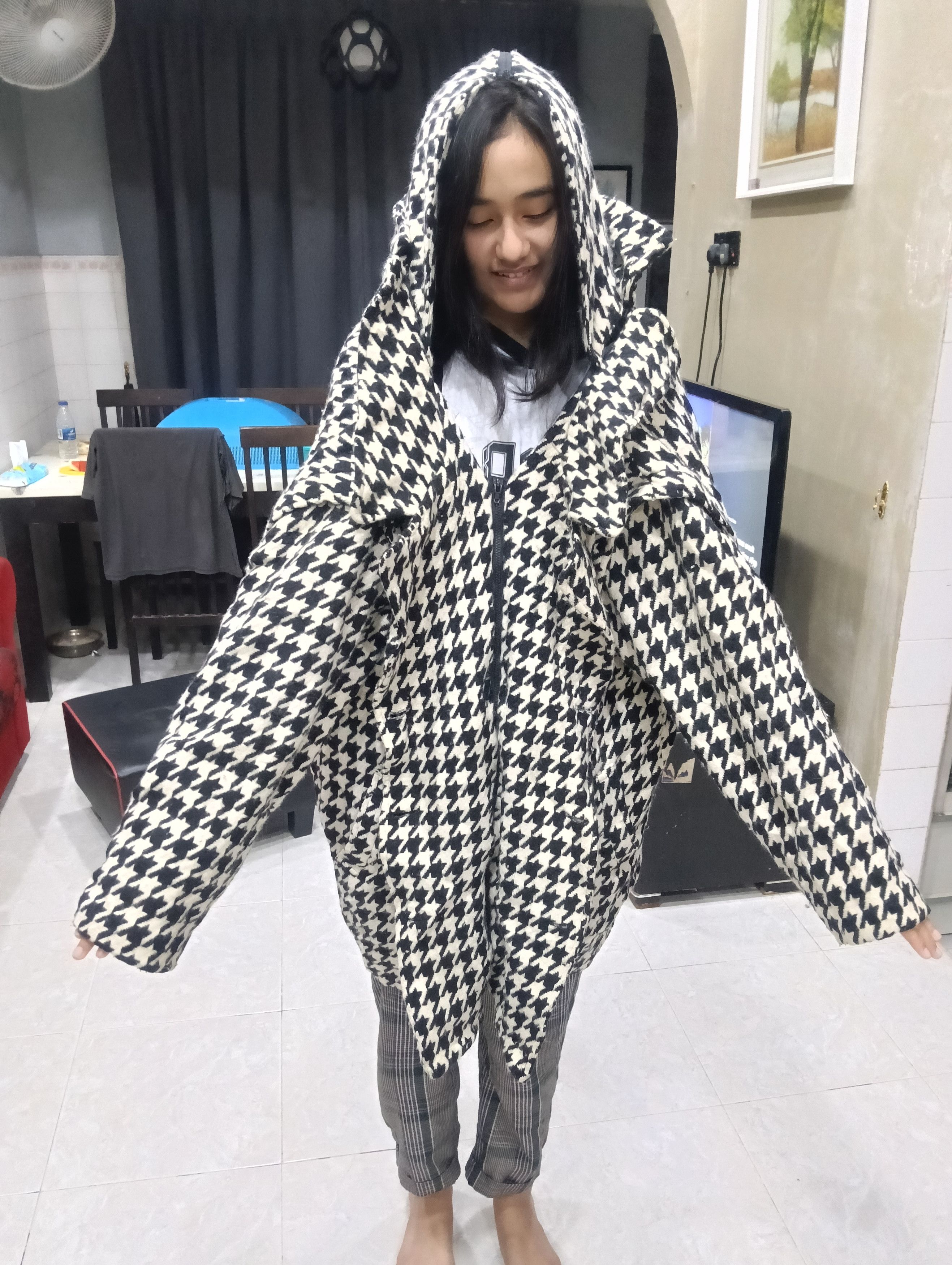 Japanese Unbrand Coat Parka Jacket Like Asymmetrical Design