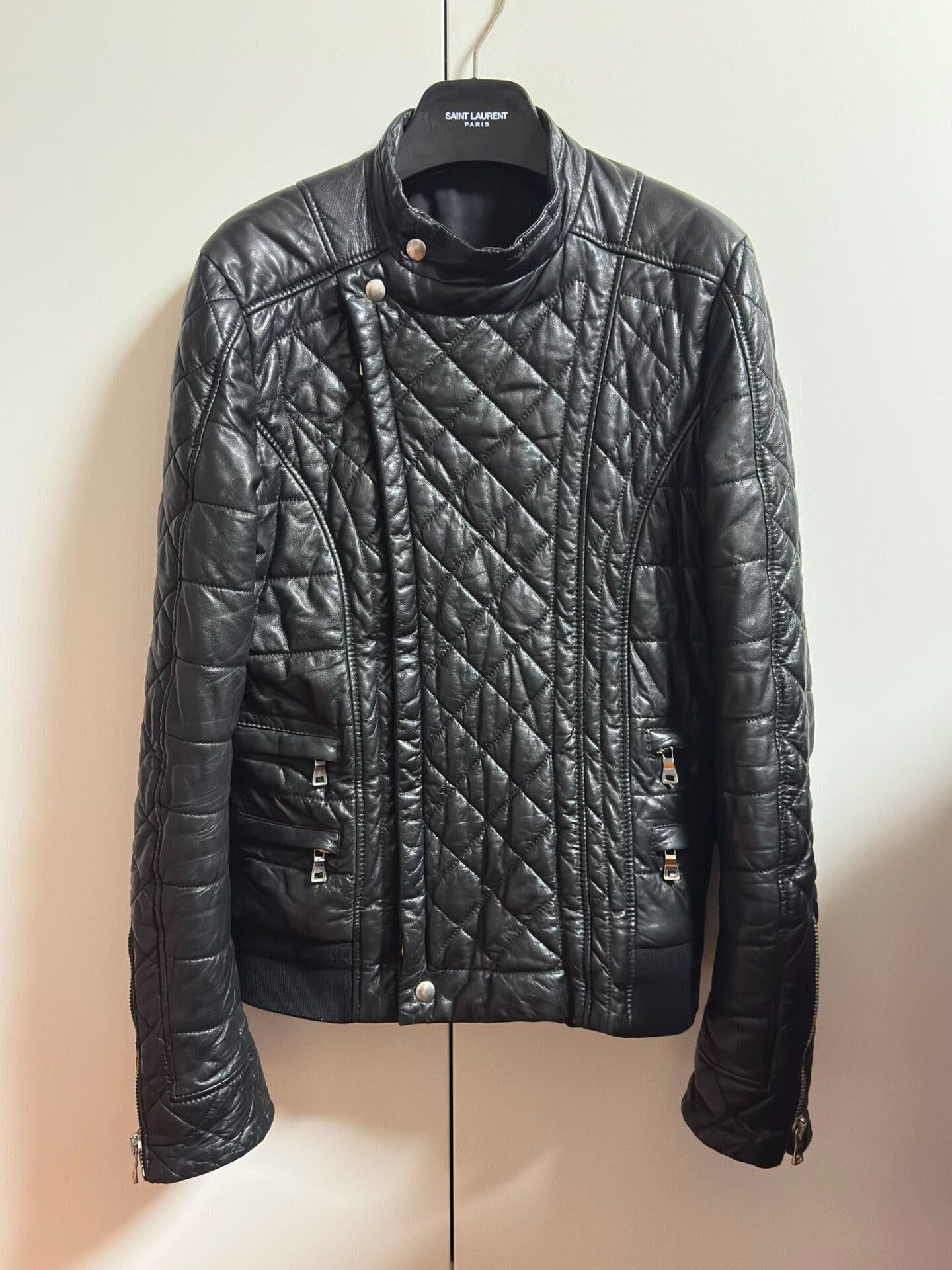 Balmain Balmain Quilted Leather Biker Jacket Size US S / EU 44-46 / 1 - 1 Thumbnail