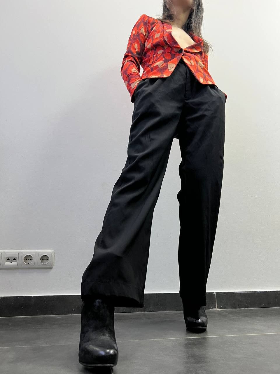 Balenciaga Uniform flared wide leg trousers pants