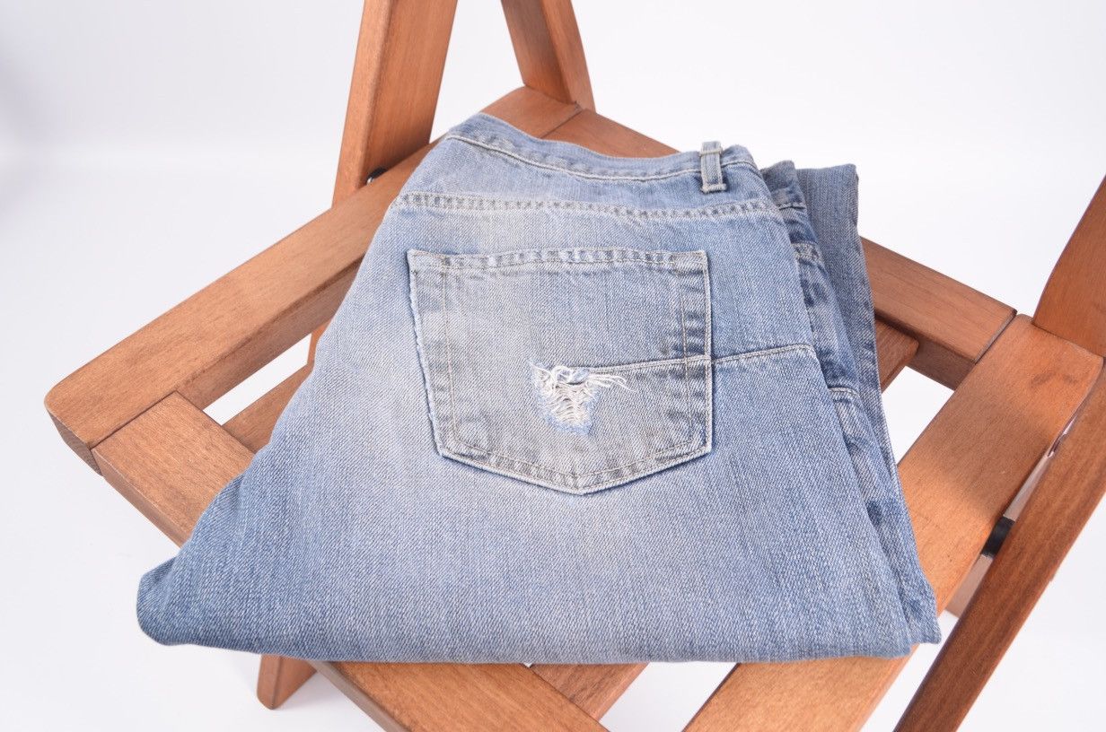 image of Dior Distressed Jeans Denim Blue Faded Sz33, Men's