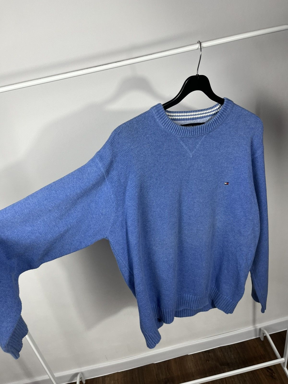 Tommy Hilfiger Vintage Tommy Hilfiger Heavy Knit Sweater Blue Size L Thick Size US L / EU 52-54 / 3 - 6 Thumbnail