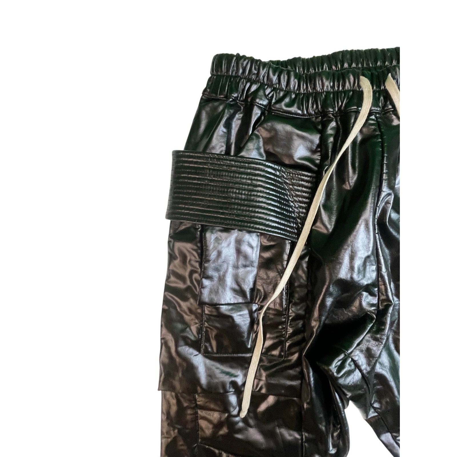 Rick Owens Rick Owens Waxed Creatch Black Cargos Size US 28 / EU 44 - 2 Thumbnail