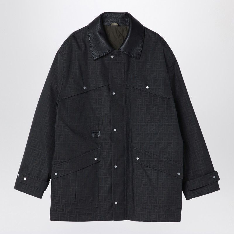 ジャケットその他 FENDI Jacquard FF waxed brown blouson Fendi Fendi Jacquard Ff Waxed Brown Blouson | Grailed