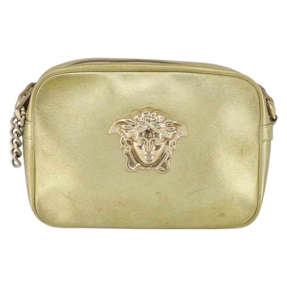Versace Versace Leather Medusa Shoulder Bag Gold Size ONE SIZE - 4 Thumbnail