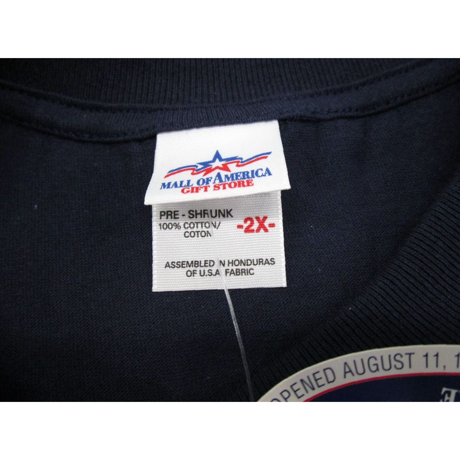 Vintage VINTAGE Mall of America T-Shirt Mens 2XL Blue Embroidered Cotton Crew Neck Short Sleeve Size US XXL / EU 58 / 5 - 4 Thumbnail