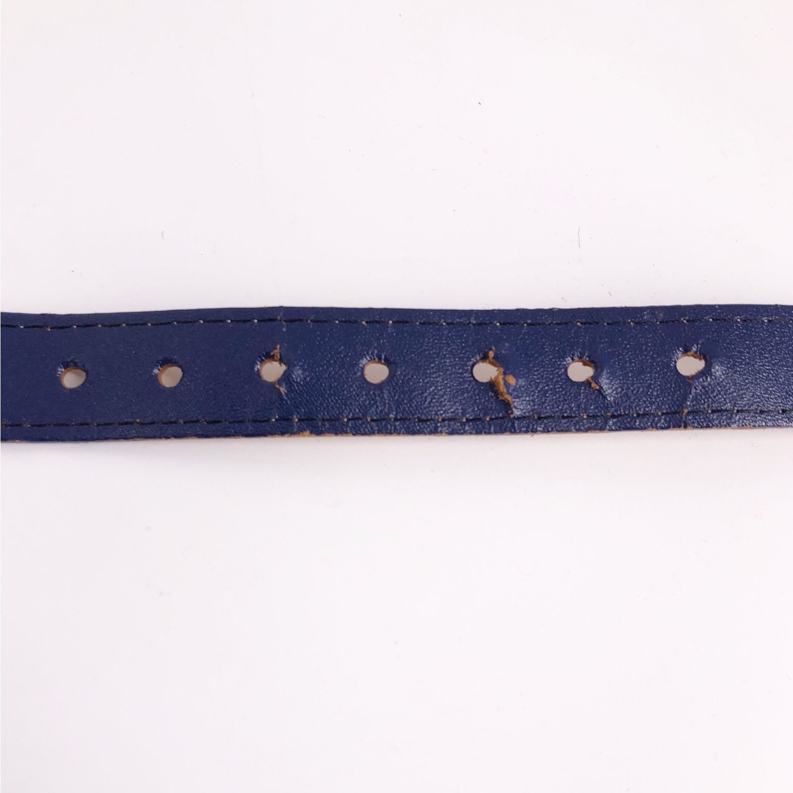 Vintage 80s asymmetrical navy blue belt 1980s vintage Size ONE SIZE - 5 Thumbnail