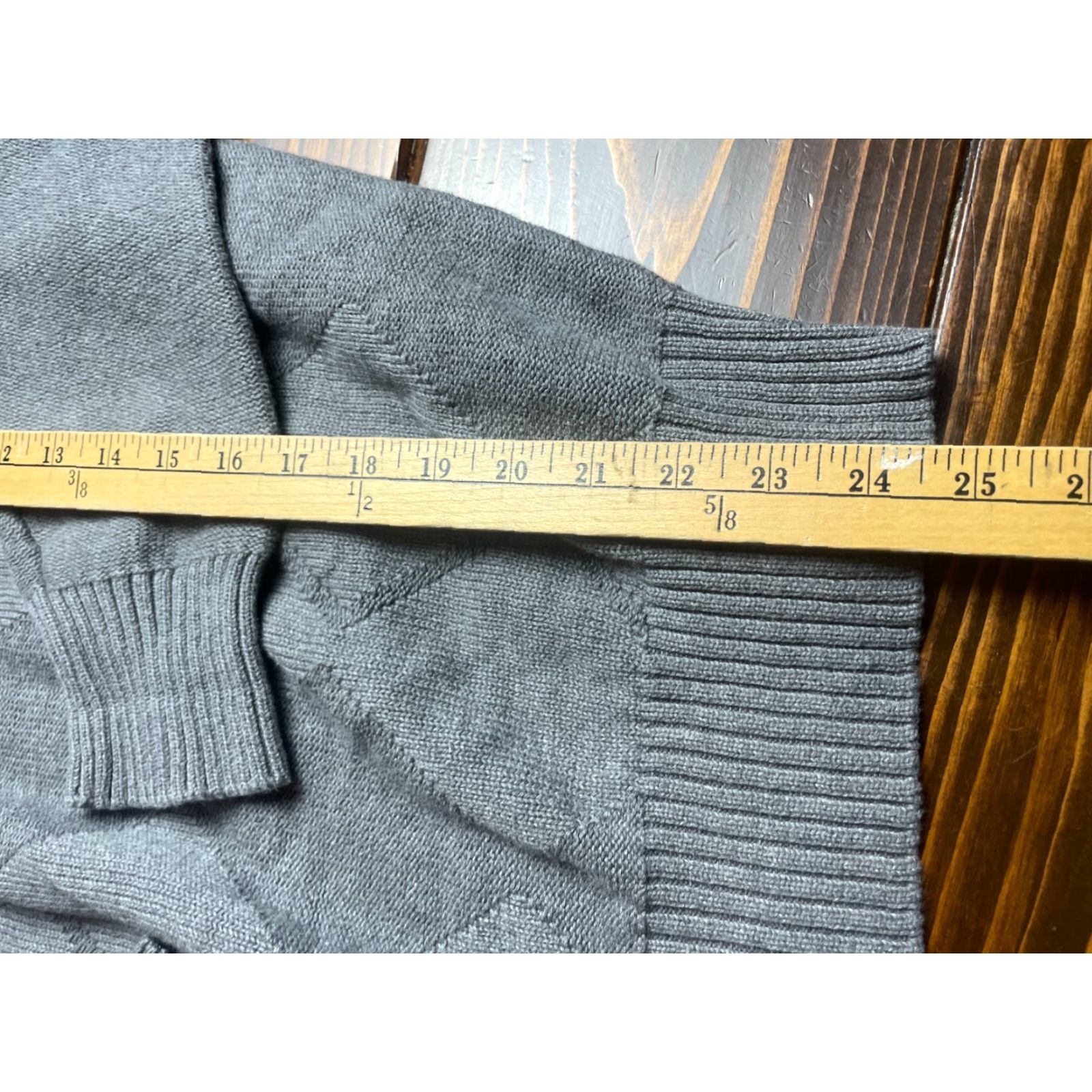 Pronto Uomo Pronto Uomo Sweater Men XL Gray Quarter Zip V-Neck Long Sleeve Ribbed Edge Pullover Size US XL / EU 56 / 4 - 5 Thumbnail