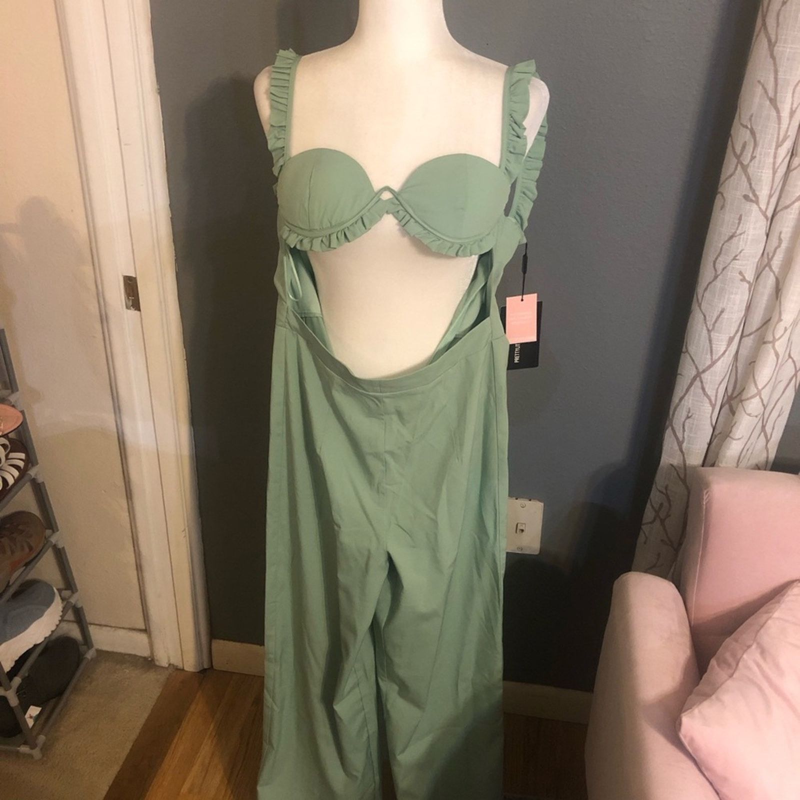 Pretty Green PLT Sage green cutout jumpsuit S Size S / US 4 / IT 40 - 3 Thumbnail