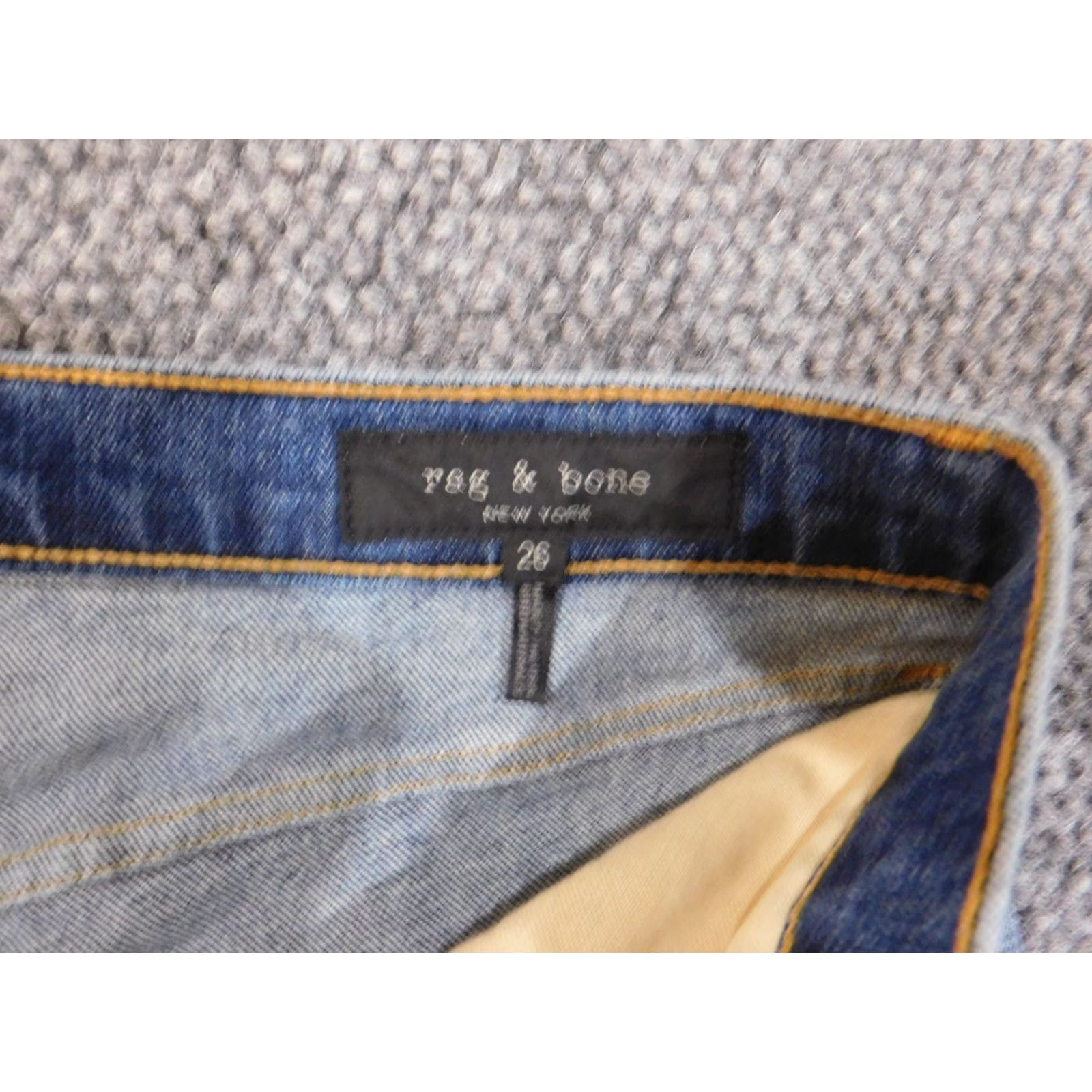 Rag & Bone rag & bone Jeans Womens 27 Blue Denim Ankle Stretch Zip 27in Cigarette Bilbury Modern Classic Designer Women Size 27" / US 4 / IT 40 - 5 Thumbnail