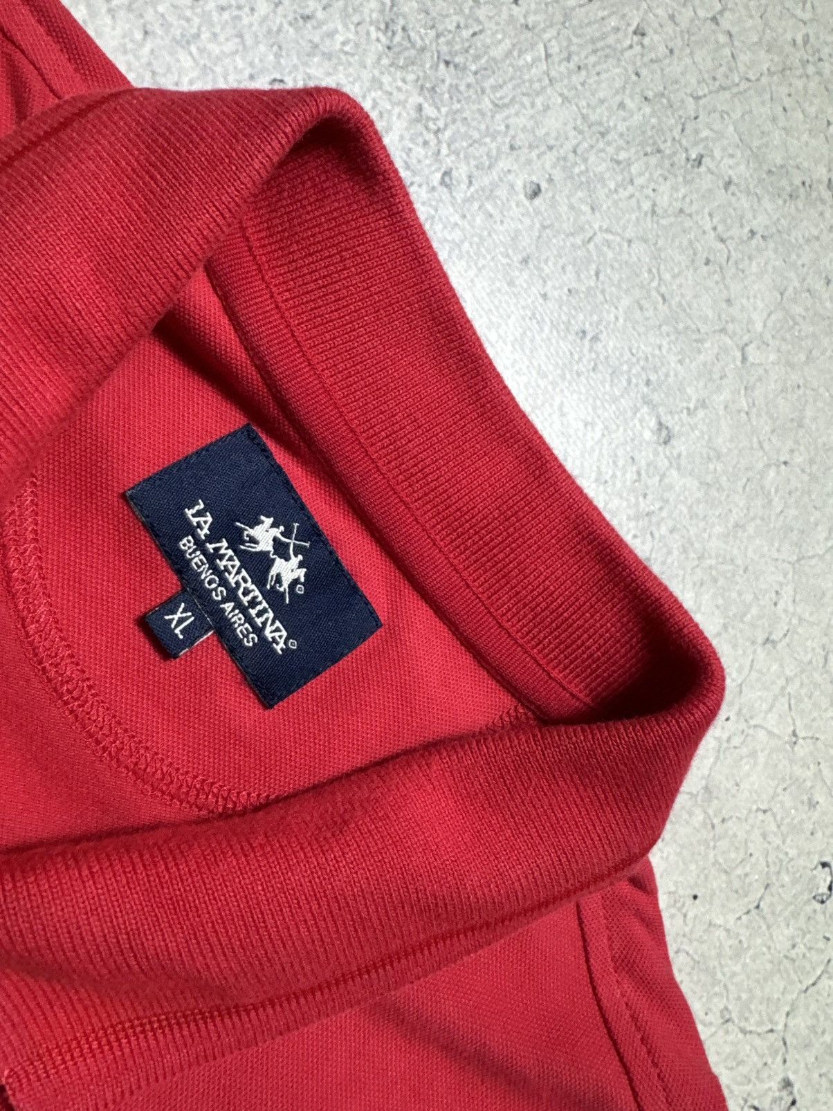 La Martina La Martina #3 Big Logo Polo Shirt Luxury Red Size XL Size US XL / EU 56 / 4 - 6 Thumbnail
