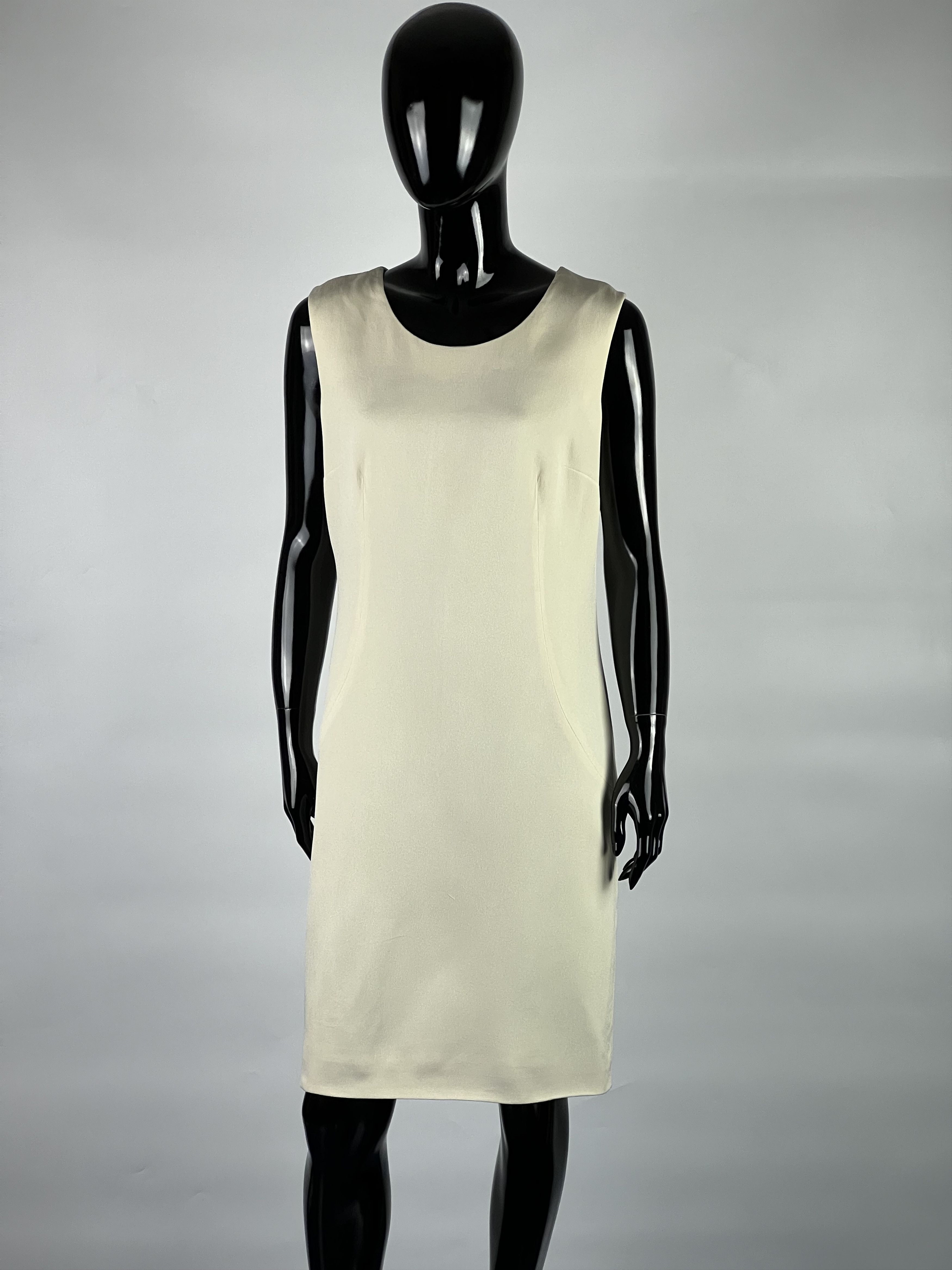 Dolce & Gabbana Dolce & Gabbana Ivory Sleeveless Knee Dress Size IT44 Size M / US 6-8 / IT 42-44 - 1 Thumbnail