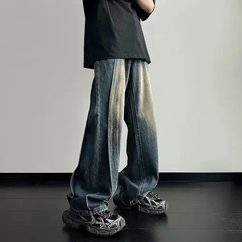 Japanese Brand × Jean Wide Leg Jeans Baggy Y2k Washed Size US 30 / EU 46 - 1 Thumbnail