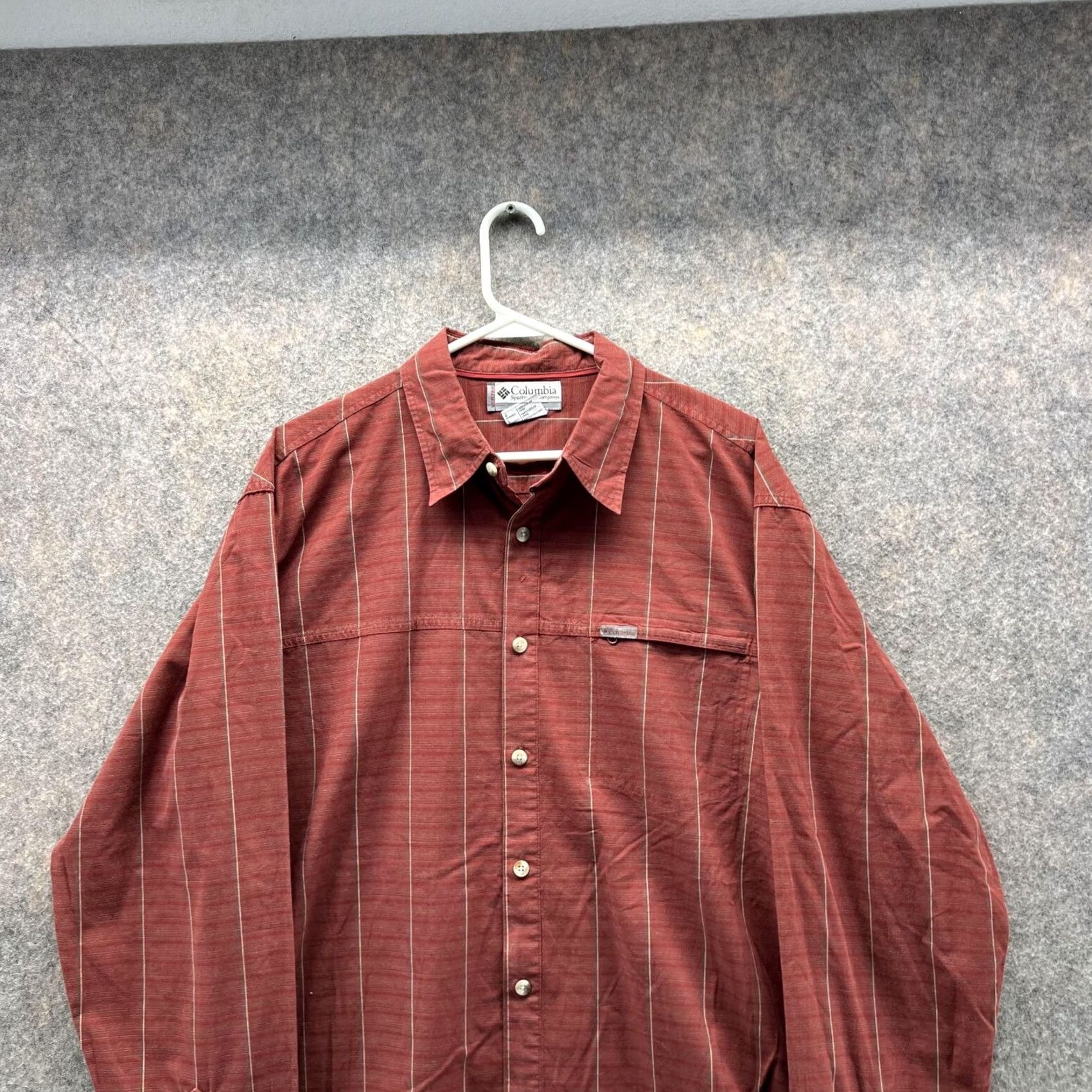 Vintage VINTAGE Columbia Shirt Men Large Check Red Casual Button Down Striped Sportswear Vtg Size US L / EU 52-54 / 3 - 3 Thumbnail