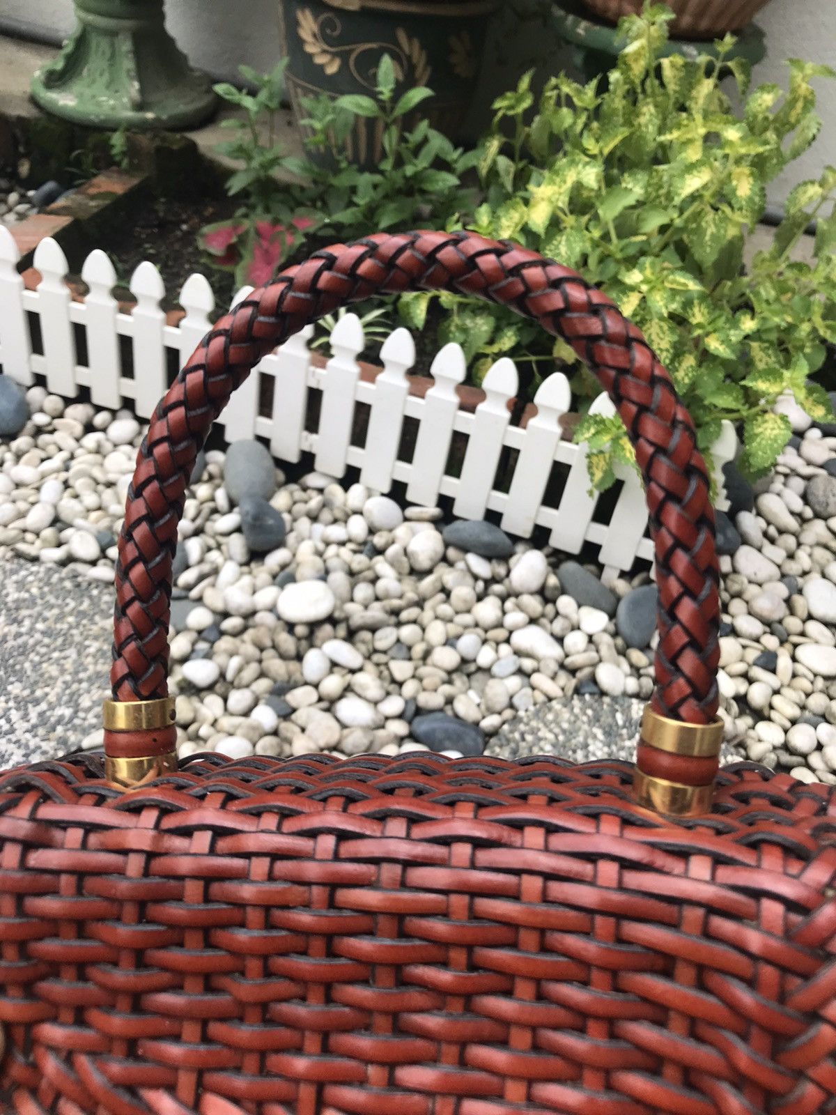 Genuine Leather × Handmade × Japanese Brand CUSTOM UNBRANDED HANDMADE BASKET WOVEN LEATHER STYLE HANDBAG Size ONE SIZE - 9 Thumbnail