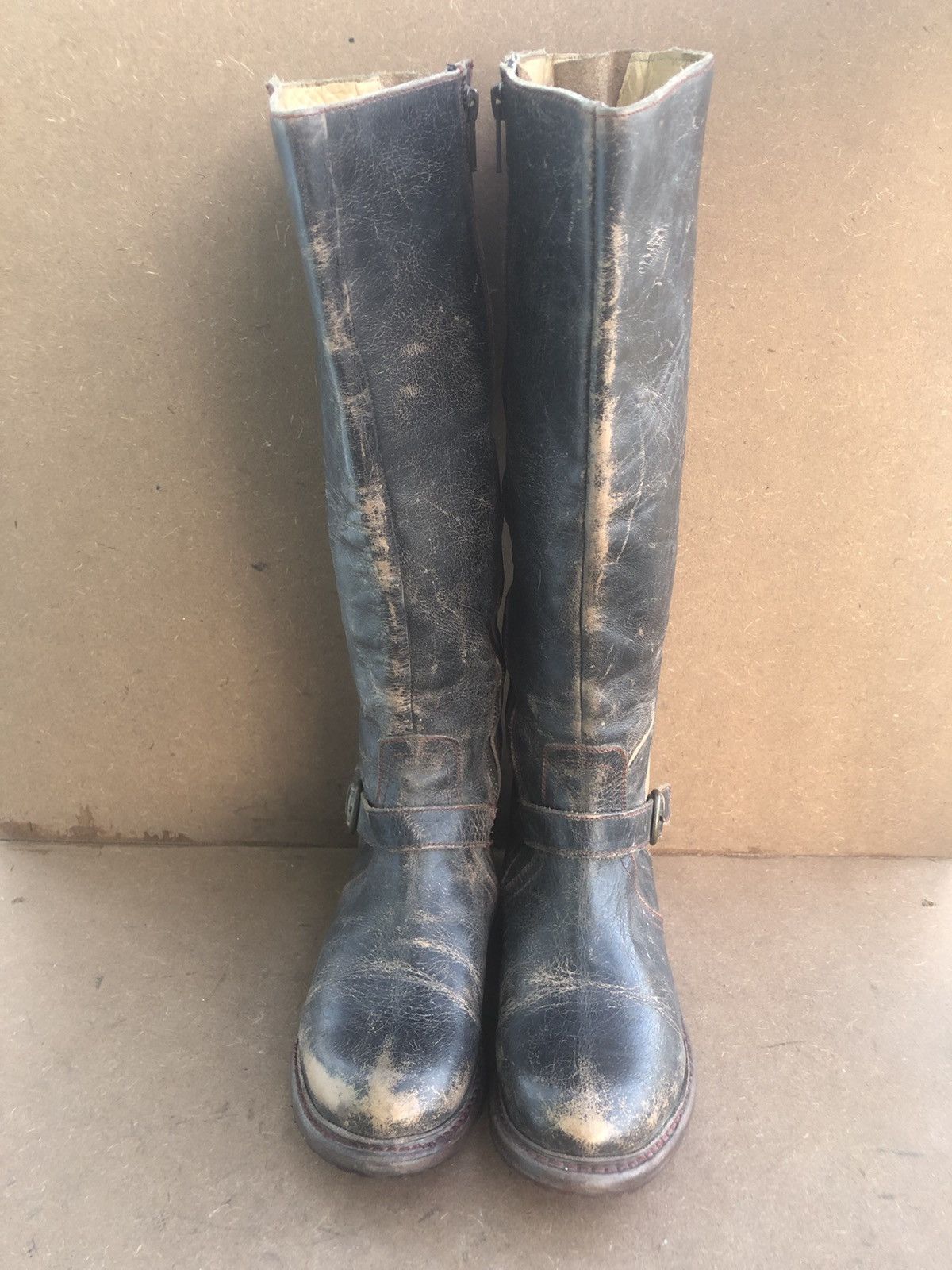 Bed Stu Bed Stu Grey Calfskin LeTher Women’s High Boots Size US 7.5 Size US 7.5 / IT 37.5 - 2 Thumbnail