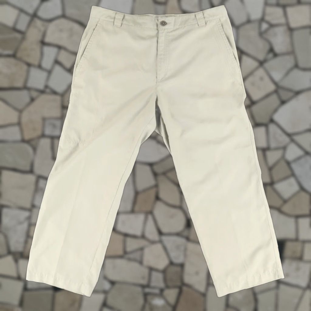 Vintage Columbia Baggy Chino Pants Beige Men's 40 Casual Relaxed Twill Polyester Baggy Inseam 32in Flat Front Button Size US 40 / EU 56 - 1 Thumbnail