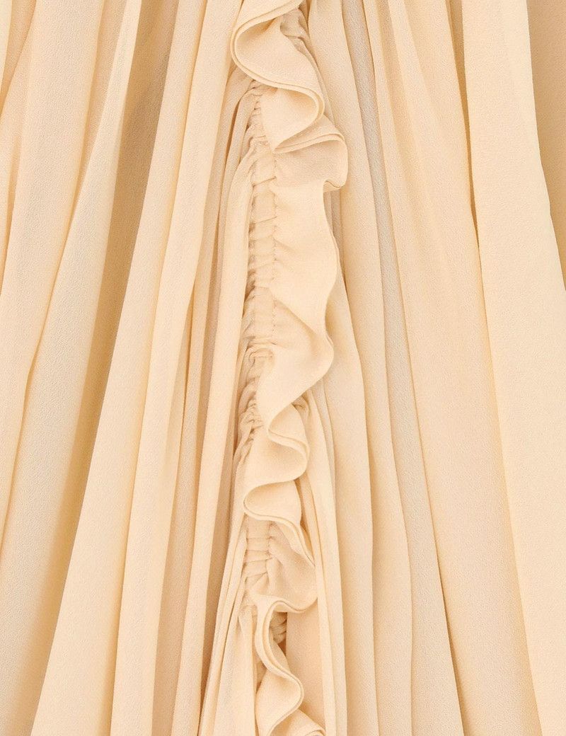 Zimmermann oc11z0226 Illuminate Draped Blouse In Nude Size L / US 10 / IT 46 - 6 Thumbnail