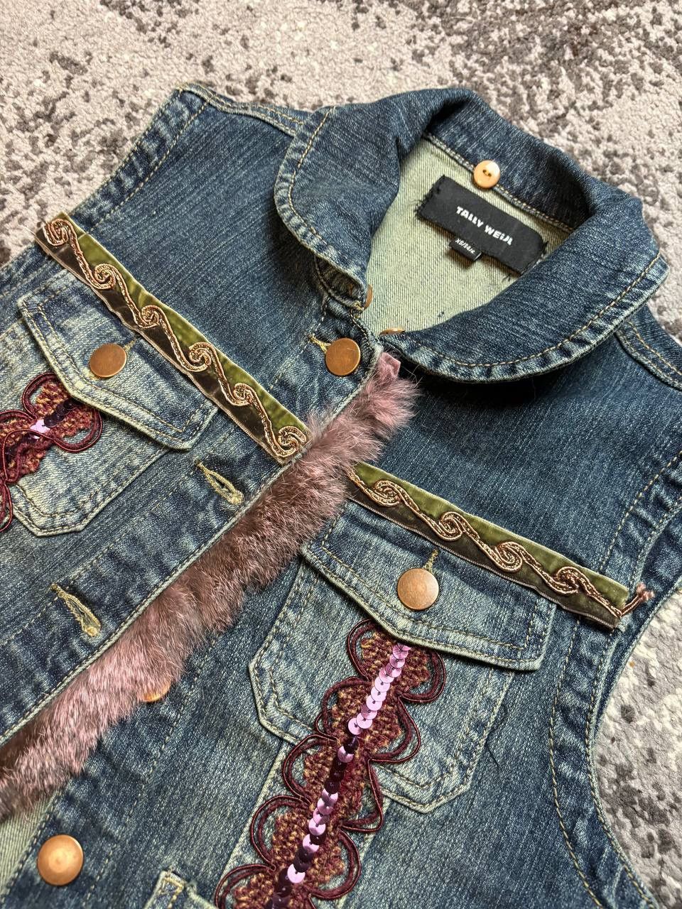 If Six Was Nine × Japanese Brand × Vintage Vintage Y2K Japanese Denim Fur Vests Rick Style Opium Size US S / EU 44-46 / 1 - 3 Thumbnail
